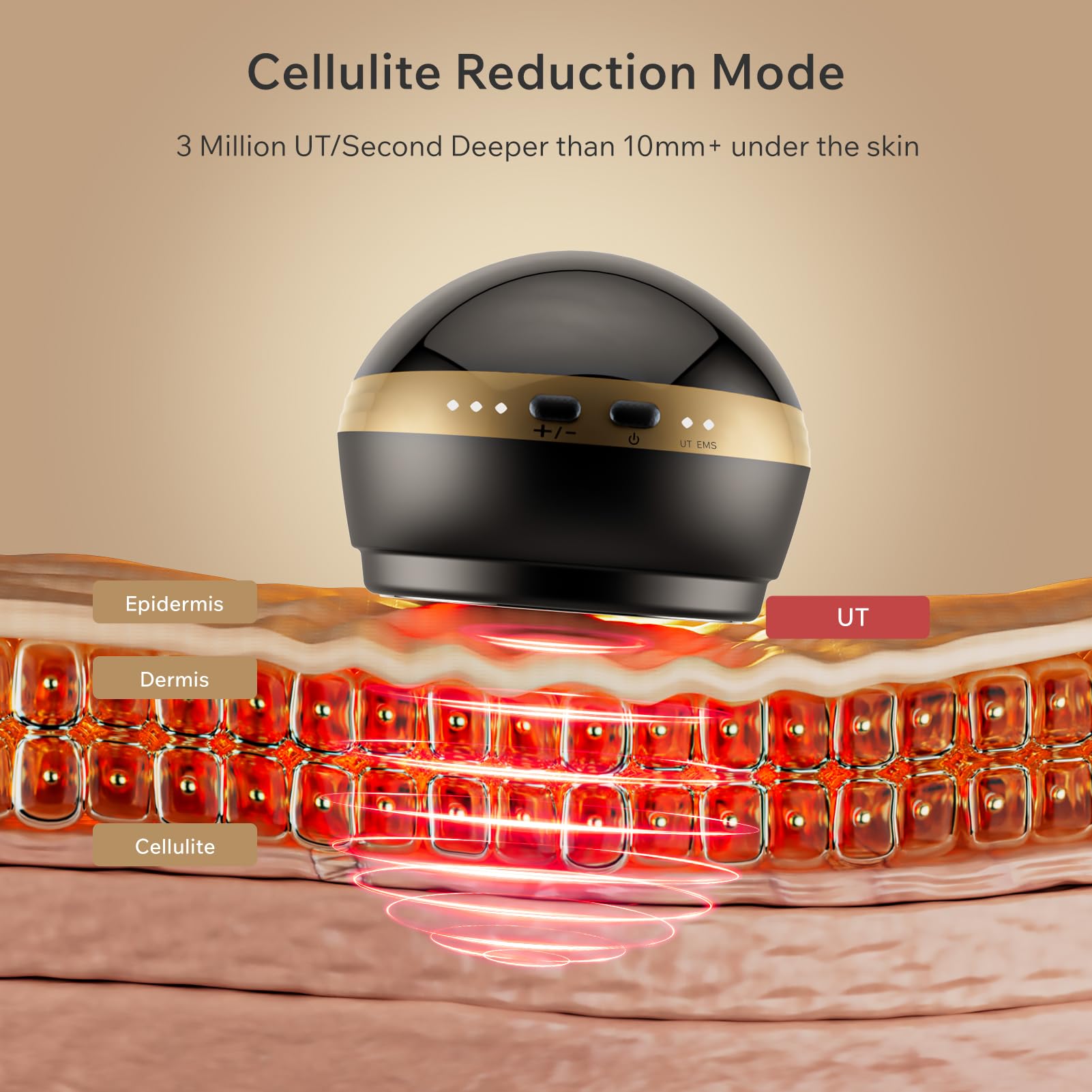 Depsoul Body Massager, 2 in 1 Professional Wireless Electric Massager, with 3 Gears for Belly, Waist, Leg, Butt, Arm