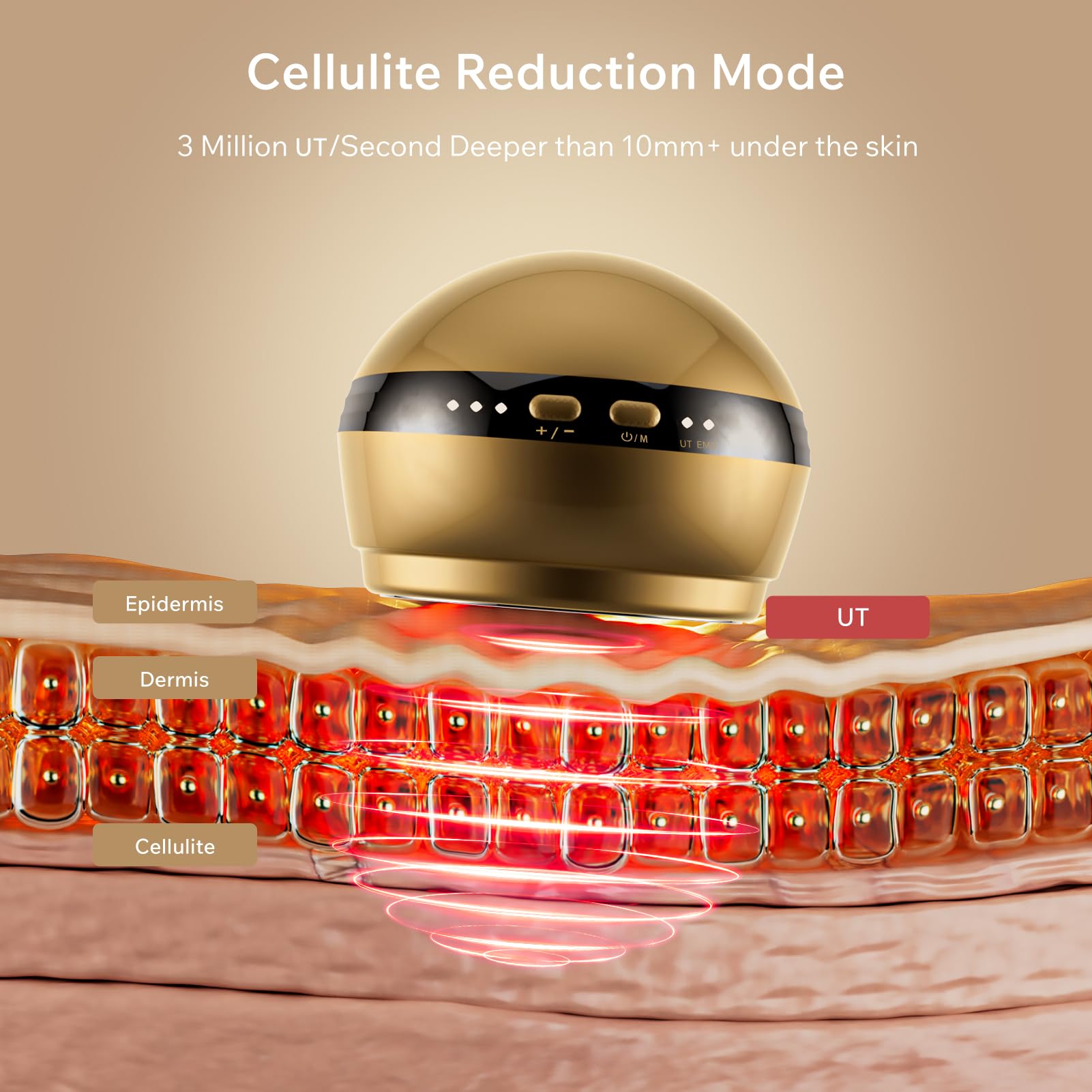 Depsoul Body Massager, 2 in 1 Professional Wireless Electric Massager, with 3 Gears for Belly, Waist, Leg, Butt, Arm