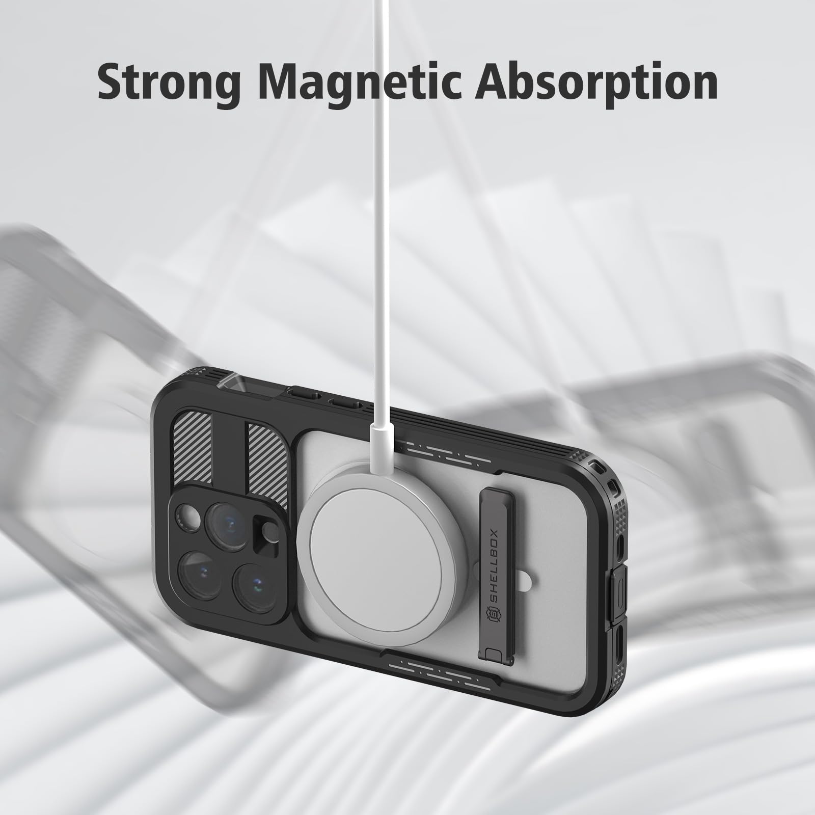 Designed for iPhone 15 Pro Max Metal Waterproof Case with Built-in Screen Protector, Metal Tough Cover Shockproof Dustproof Sturdy Durable Protective Case for iPhone 15 Pro Max