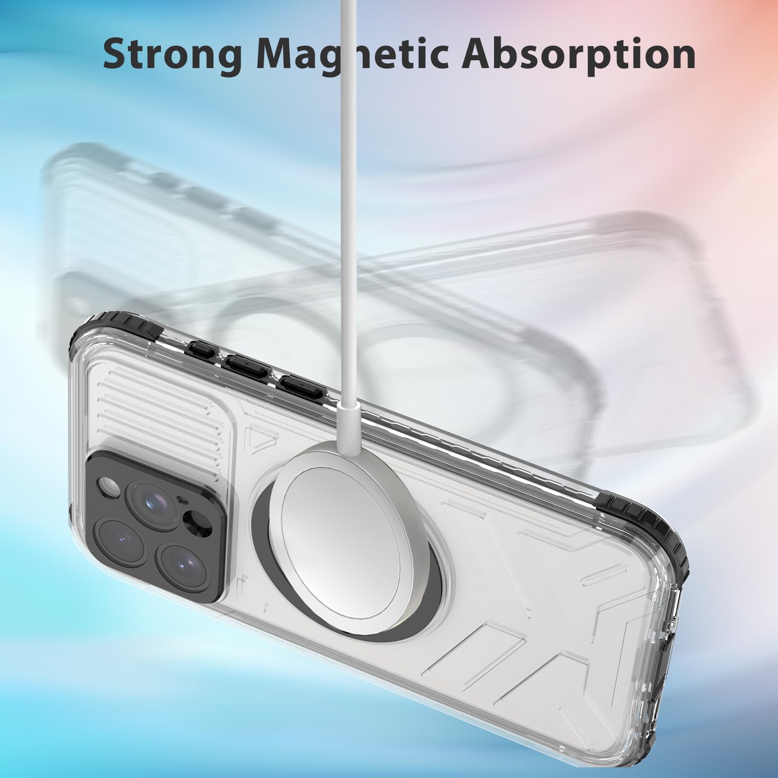 Designed for iPhone 15 Pro Max Metal Waterproof Case with Built-in Screen Protector, Metal Tough Cover Shockproof Dustproof Sturdy Durable Protective Case for iPhone 15 Pro Max
