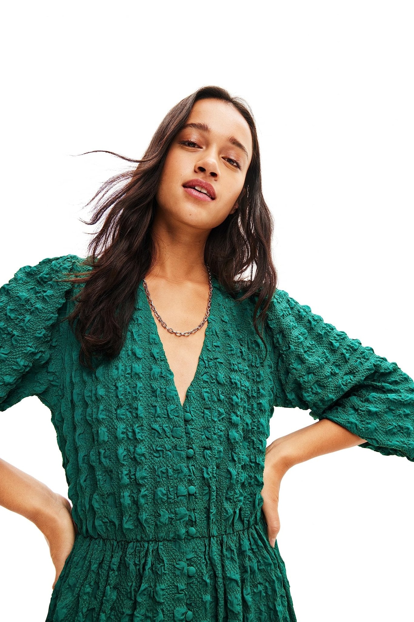 Desigual Women's Textured Long Dress