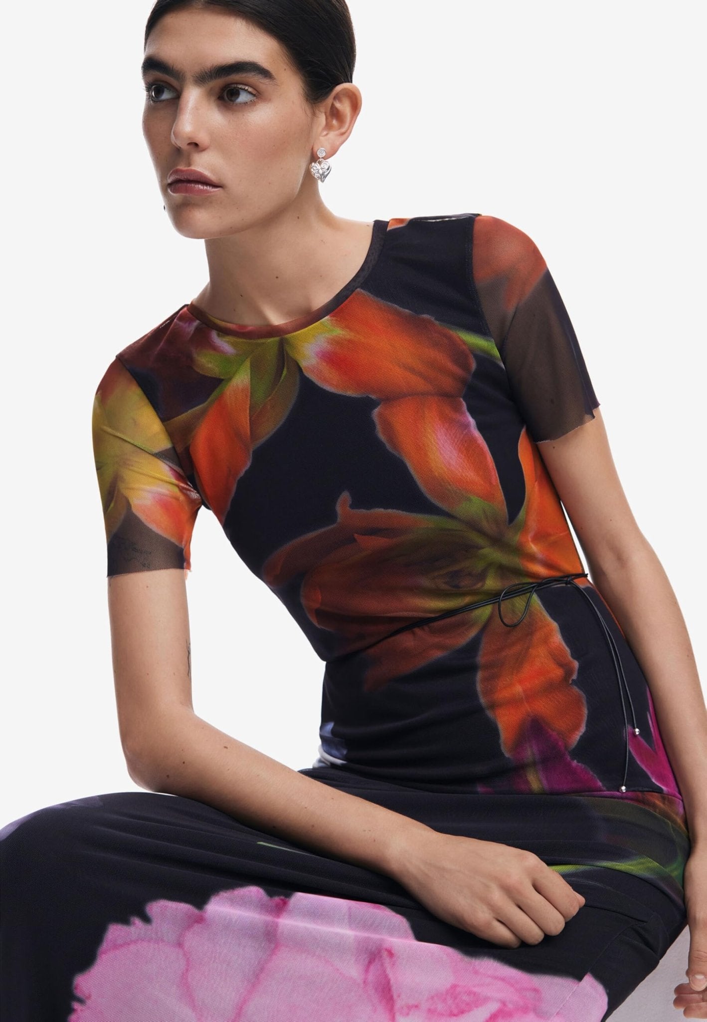 Desigual Women's Tulle Flower Dress