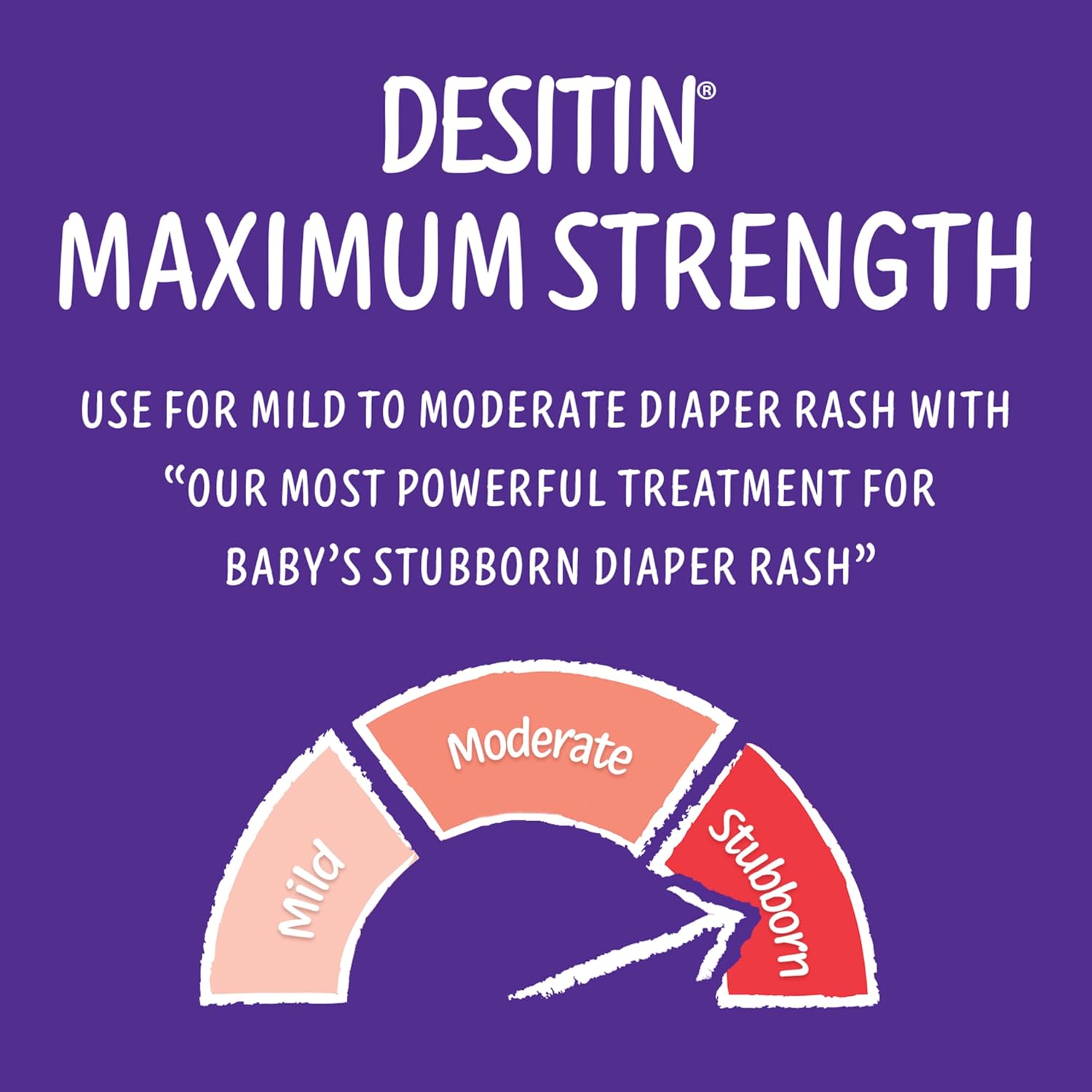 Desitin Maximum Strength Baby Diaper Rash Cream, 40% Zinc Oxide for Treatment, Relief & Prevention, Hypoallergenic, Phthalate- & Paraben-Free Paste, Protects Skin for 12 Hours, 4.8 oz