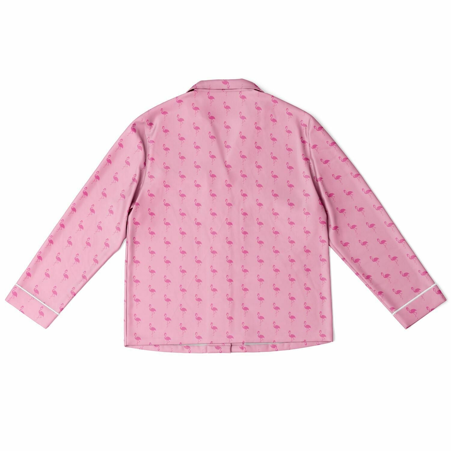 Simple Pink Flamingo Satin Pajamas