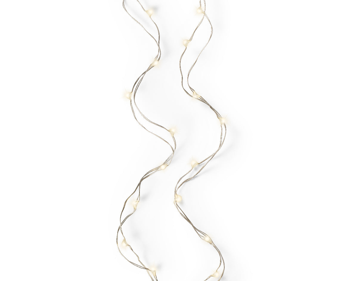 Micro Wire String Lights - 100 LED - Warm White - Silver Wire