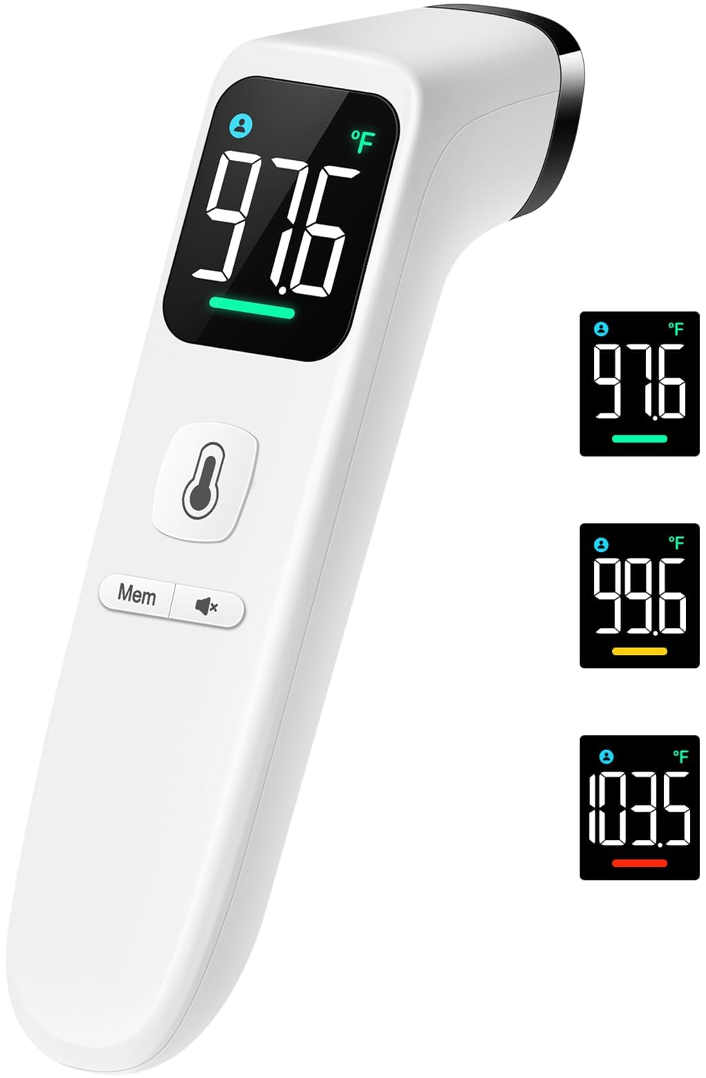 Digital Thermometer for Adults and Kids, Forehead No-Touch Thermometer with Fever Alarm, Accurate and Easy-to-use Thermometer for Home use