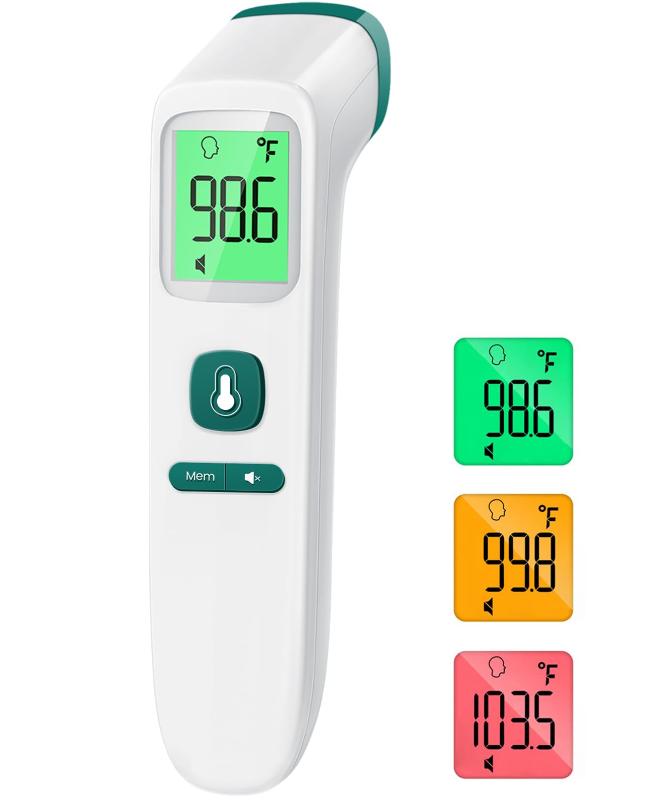 Digital Thermometer for Adults and Kids, Forehead No-Touch Thermometer with Fever Alarm, Accurate and Easy-to-use Thermometer for Home use