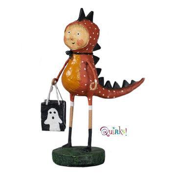 Dinky Dinosaur Halloween Figurine by Lori Mitchell