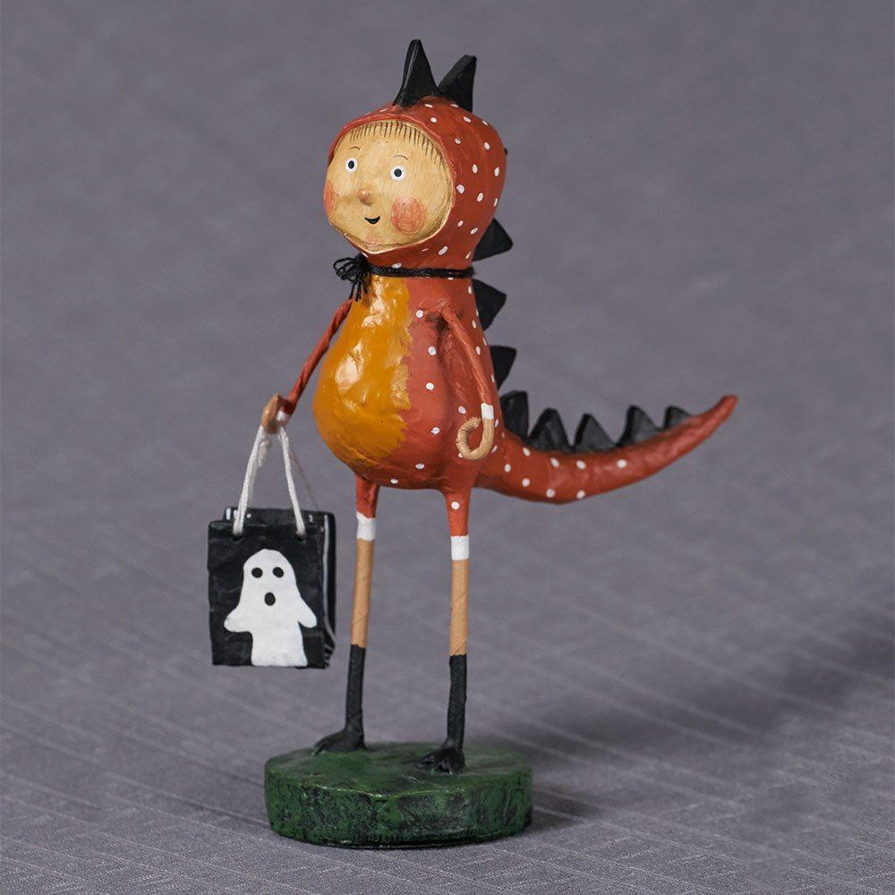 Dinky Dinosaur Halloween Figurine by Lori Mitchell
