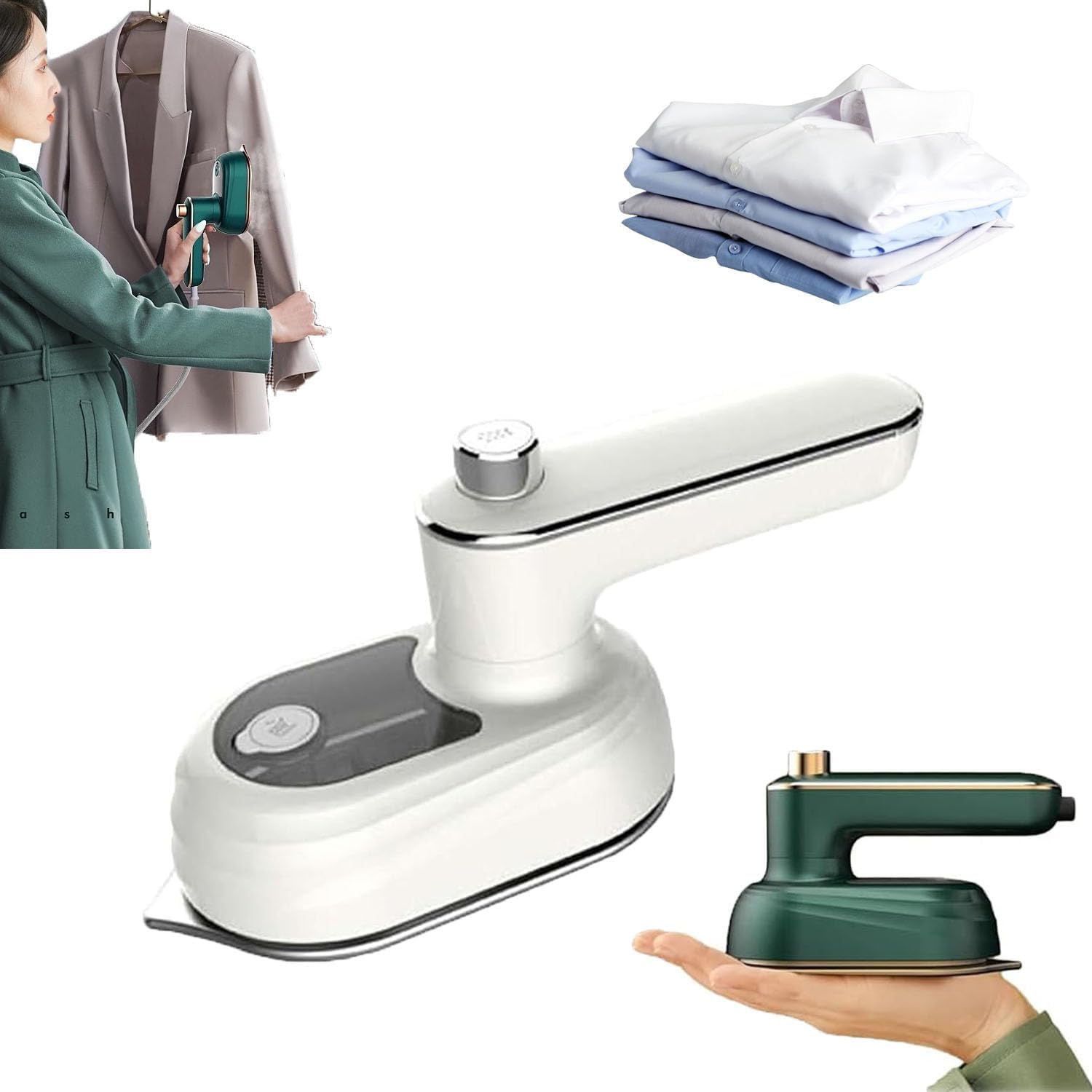 Dodorado Steam Iron, Peachloft Steamer, Portable Steamer for Clothes Travel, Household Handheld Portable Garment Steamer, Travel Size Clothes Steamers, Handheld Portable Iron, Rapid Heating (White)