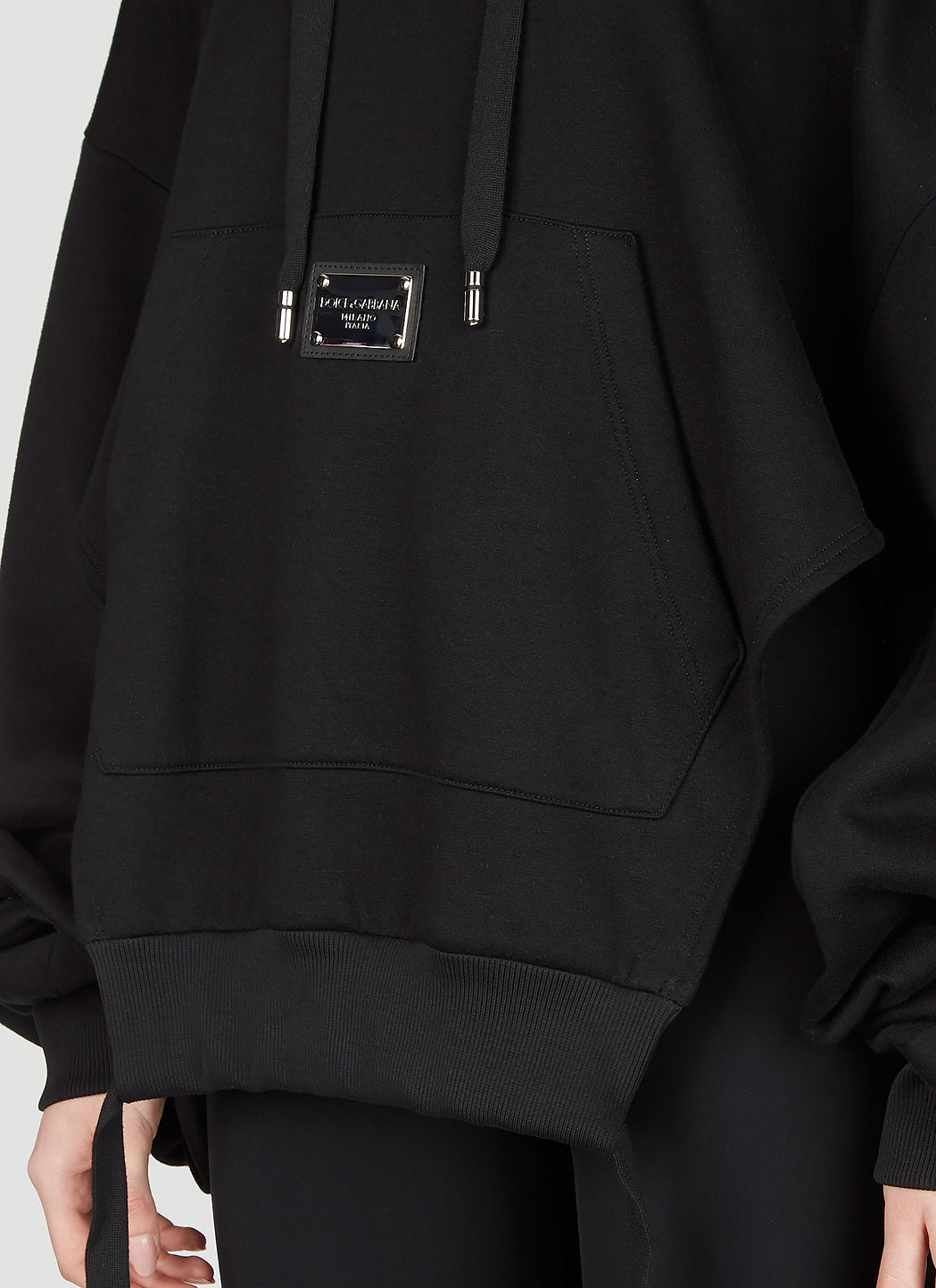 Dolce & Gabbana Women Logo Plaque Hooded Sweatshirt