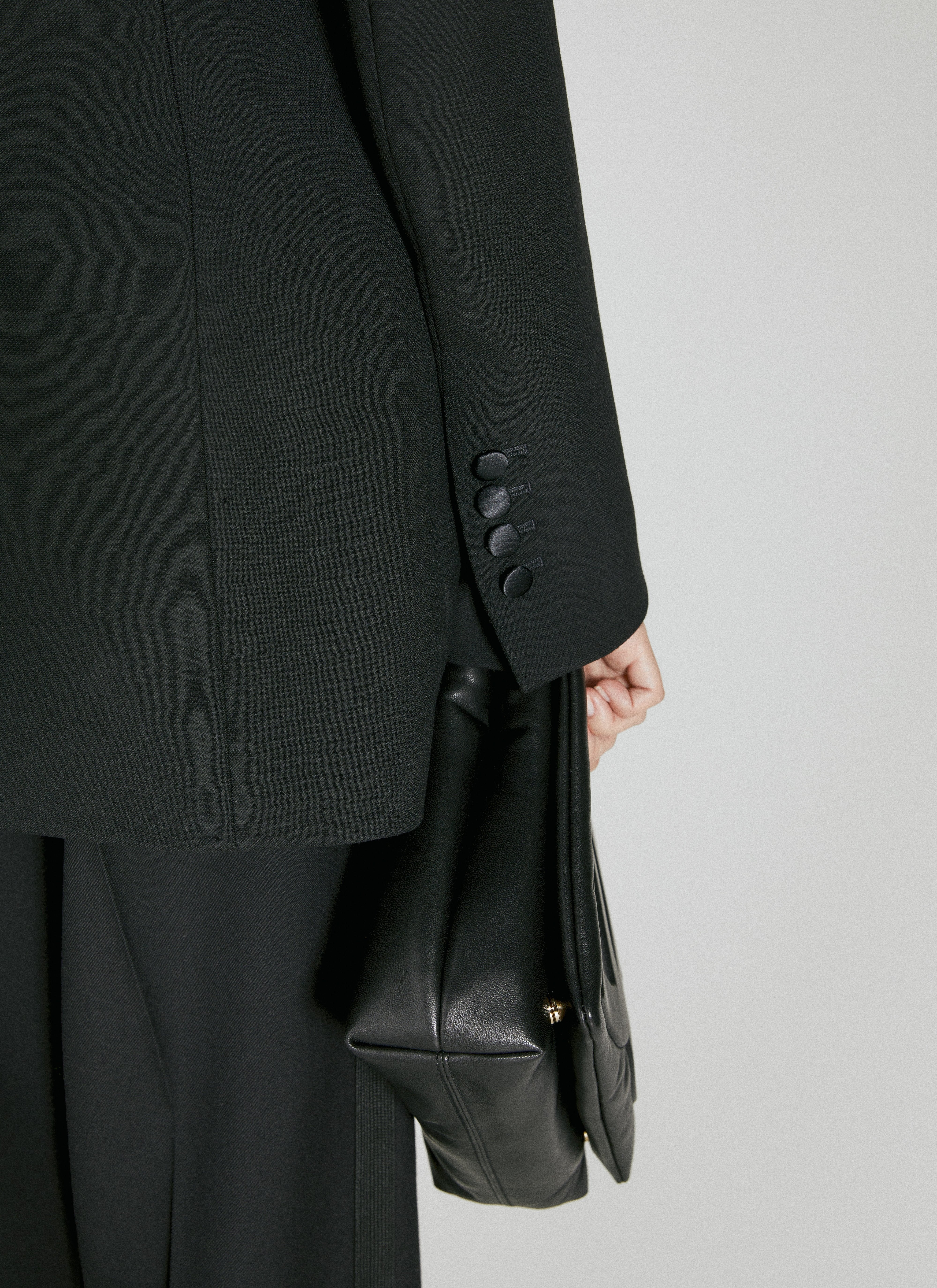 Dolce & Gabbana Women Long Single-Breasted Wool Cady Jacket