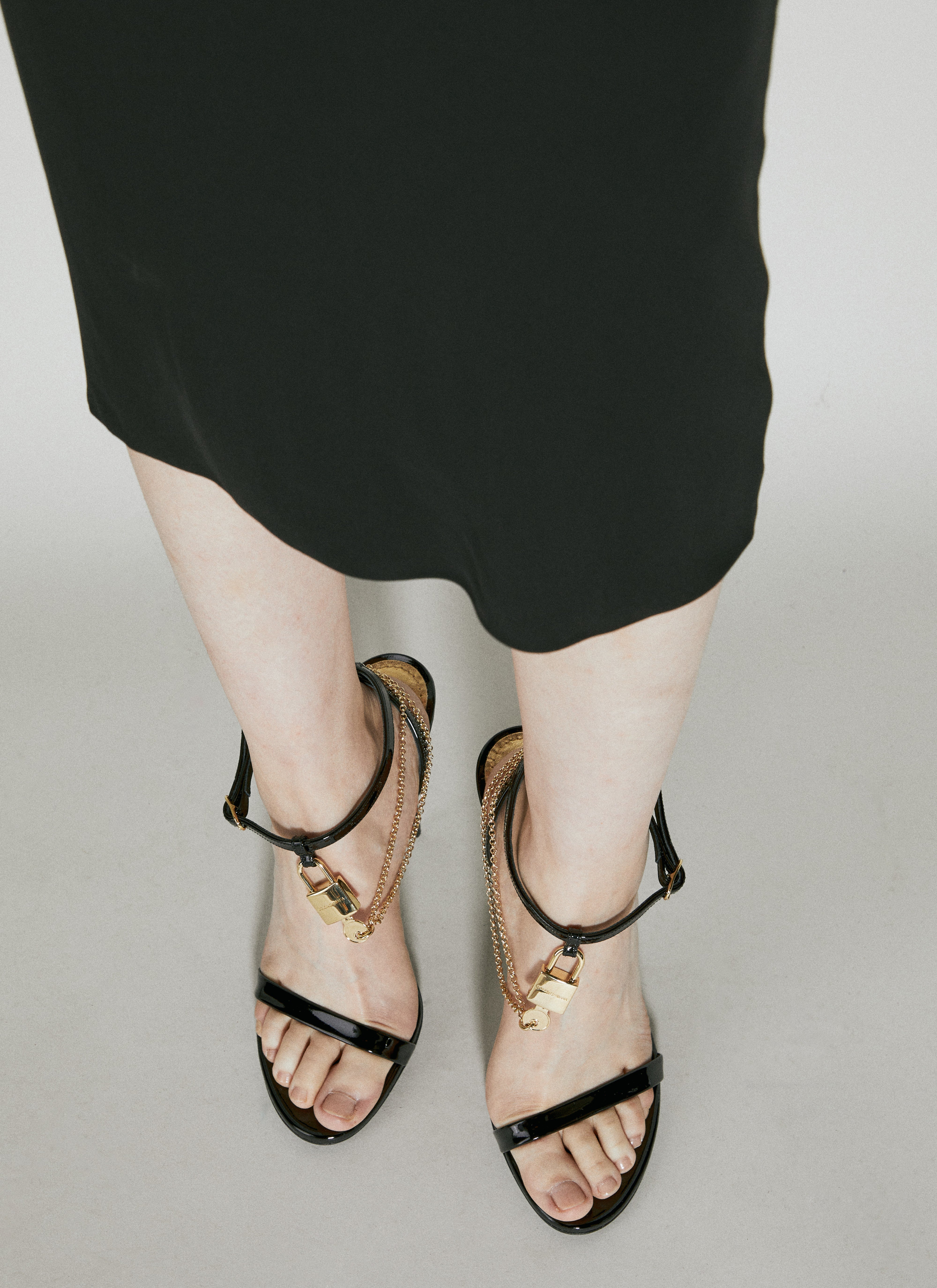 Dolce & Gabbana Women Patent Leather Heeled Sandals