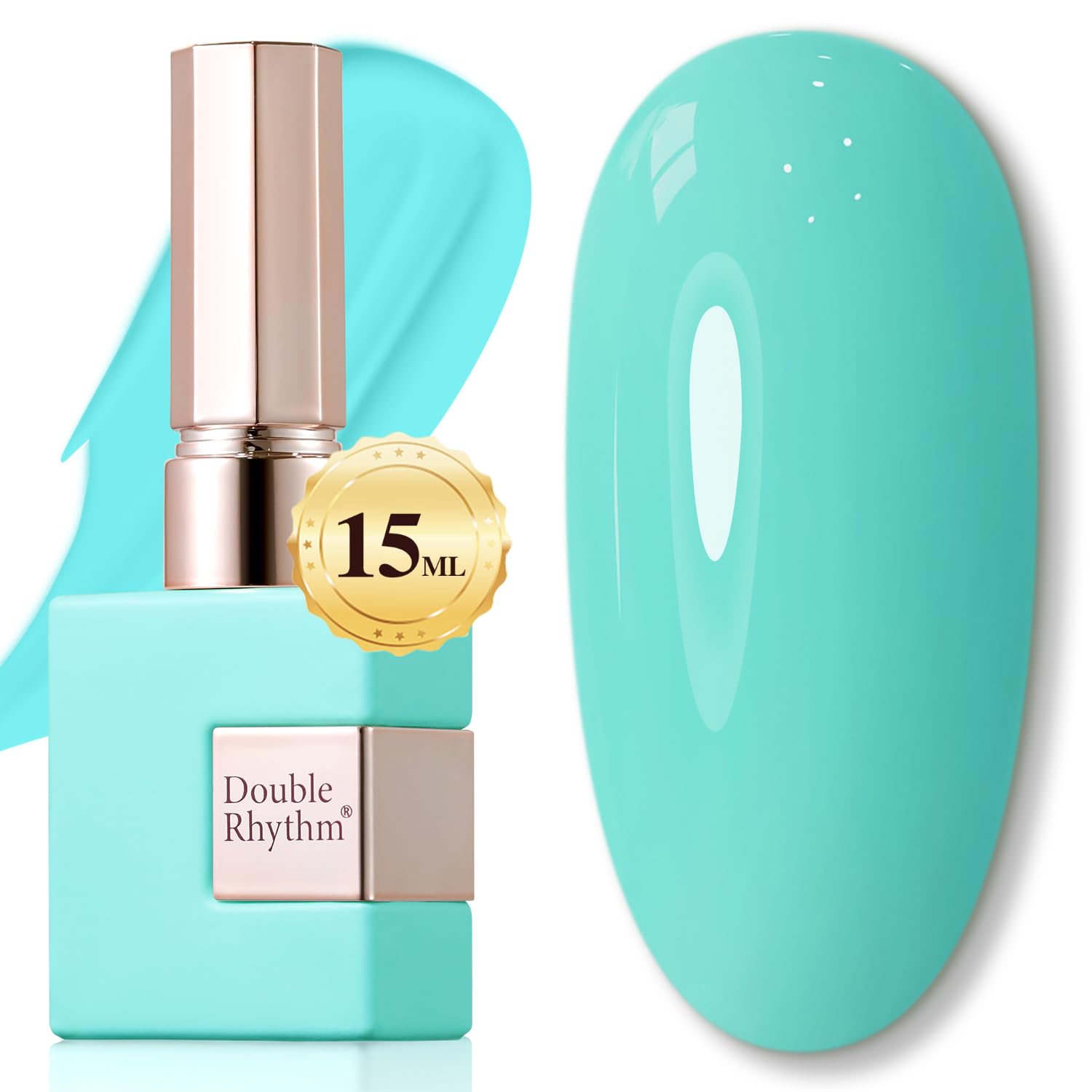 Double Rhythm 15ML Gel Nail Polish Pure Sheer Same Color Same Bottle Soak Off Gel Polish Art Manicure Salon DIY at Home for Women (Milky White-A1075)