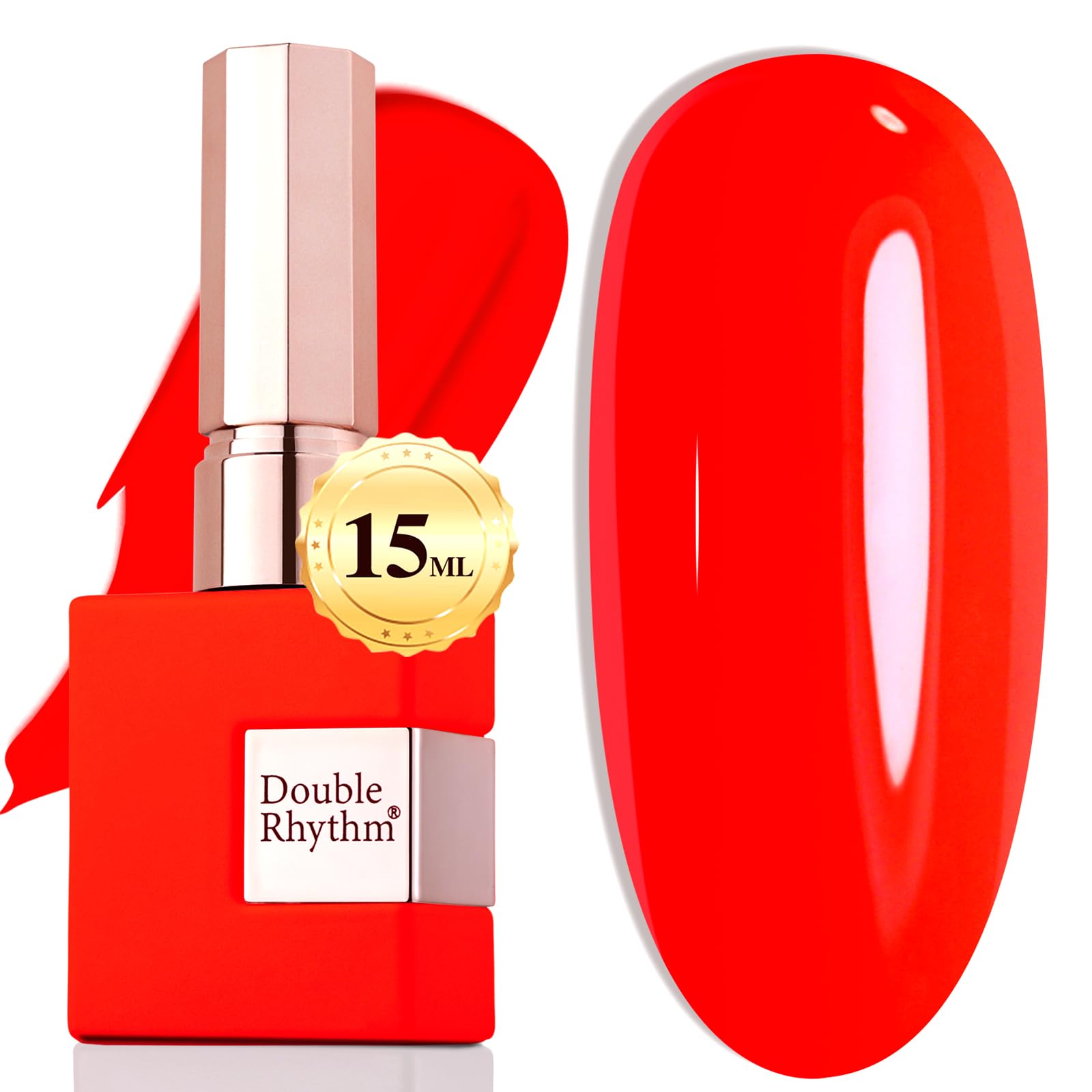 Double Rhythm 15ML Gel Nail Polish Pure Sheer Same Color Same Bottle Soak Off Gel Polish Art Manicure Salon DIY at Home for Women (Milky White-A1075)