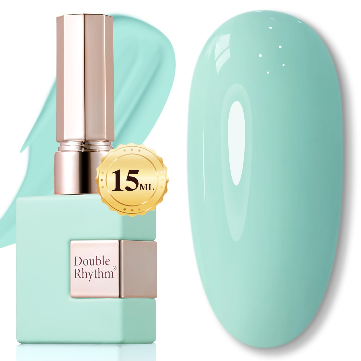 Double Rhythm 15ML Gel Nail Polish Pure Sheer Same Color Same Bottle Soak Off Gel Polish Art Manicure Salon DIY at Home for Women (Milky White-A1075)