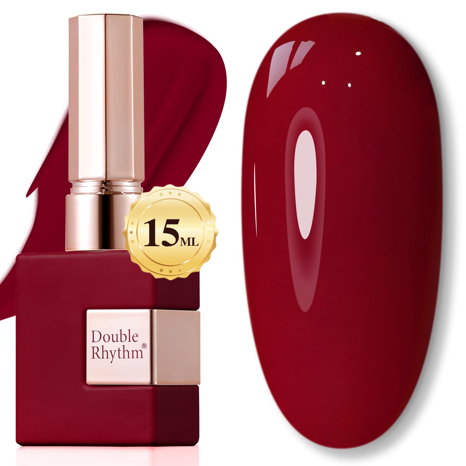 Double Rhythm 15ML Gel Nail Polish Pure Sheer Same Color Same Bottle Soak Off Gel Polish Art Manicure Salon DIY at Home for Women (Milky White-A1075)