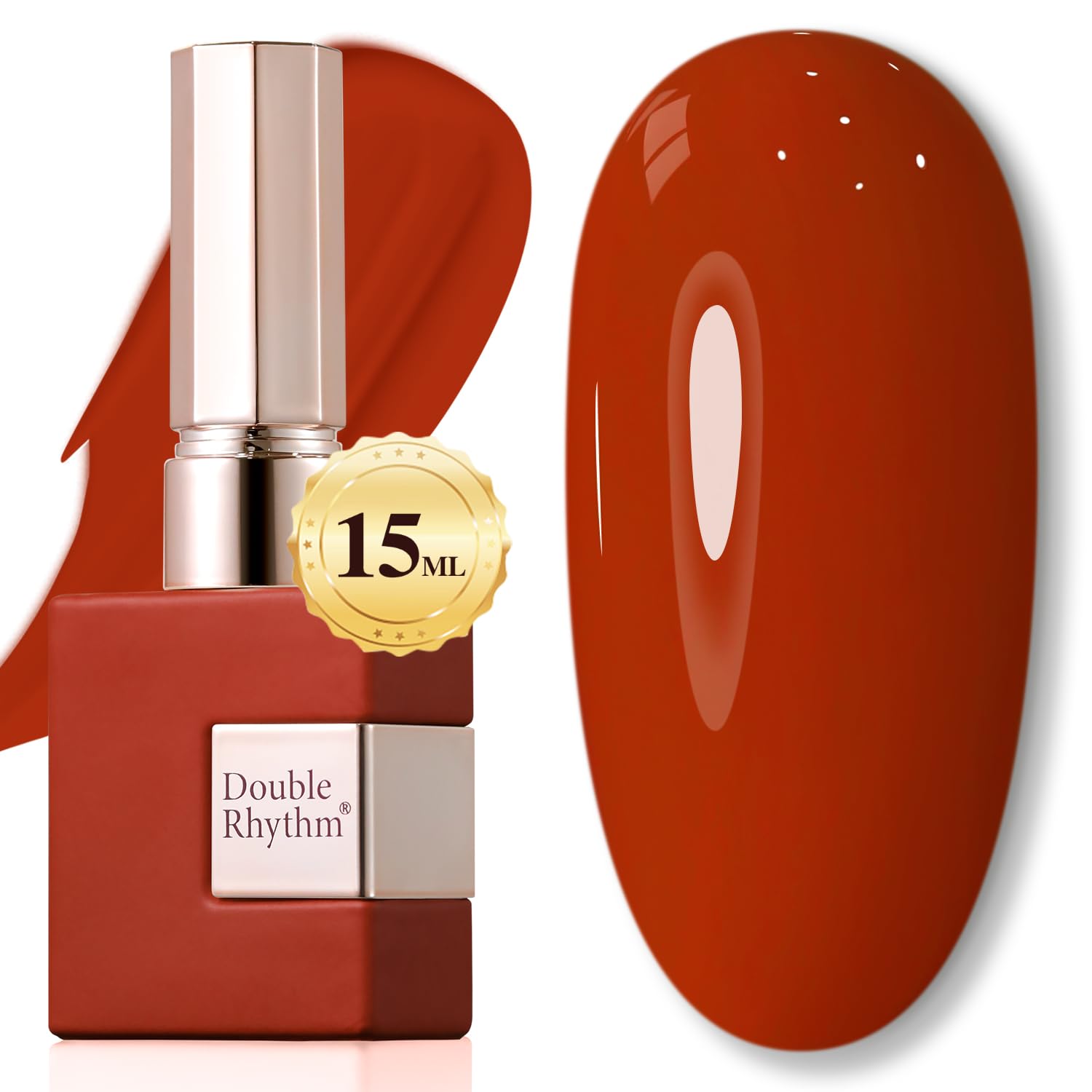 Double Rhythm 15ML Gel Nail Polish Pure Sheer Same Color Same Bottle Soak Off Gel Polish Art Manicure Salon DIY at Home for Women (Milky White-A1075)