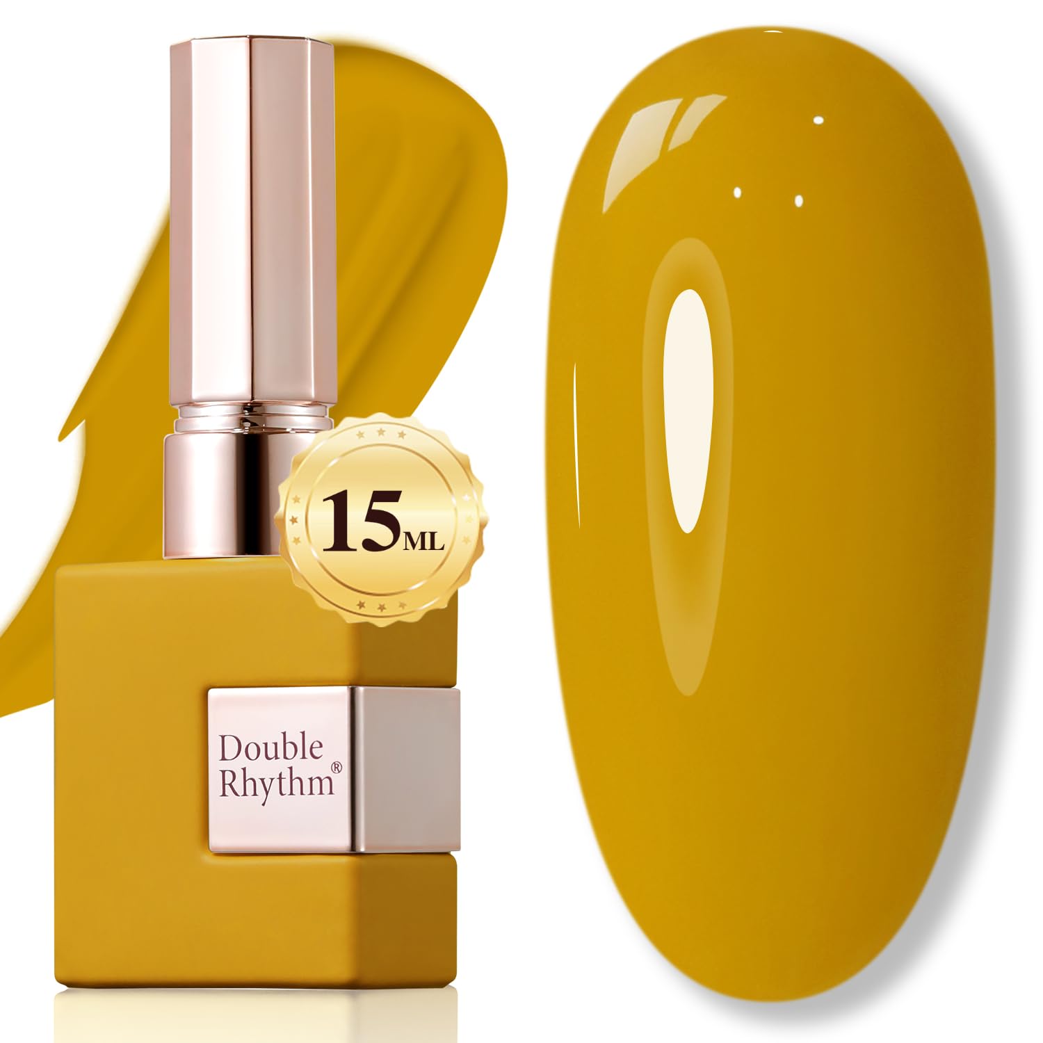 Double Rhythm 15ML Gel Nail Polish Pure Sheer Same Color Same Bottle Soak Off Gel Polish Art Manicure Salon DIY at Home for Women (Milky White-A1075)