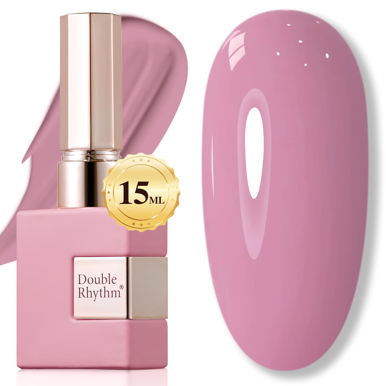 Double Rhythm 15ML Gel Nail Polish Pure Sheer Same Color Same Bottle Soak Off Gel Polish Art Manicure Salon DIY at Home for Women (Milky White-A1075)