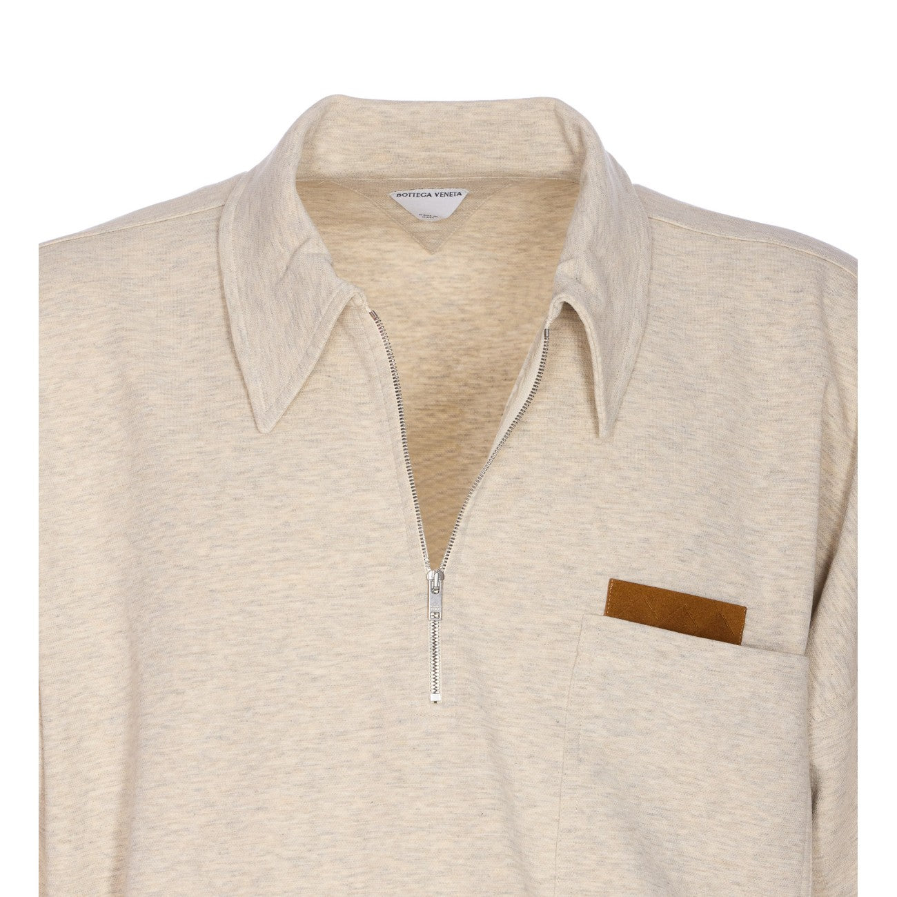 Bottega Veneta Men Doubled Melange Cotton Polo