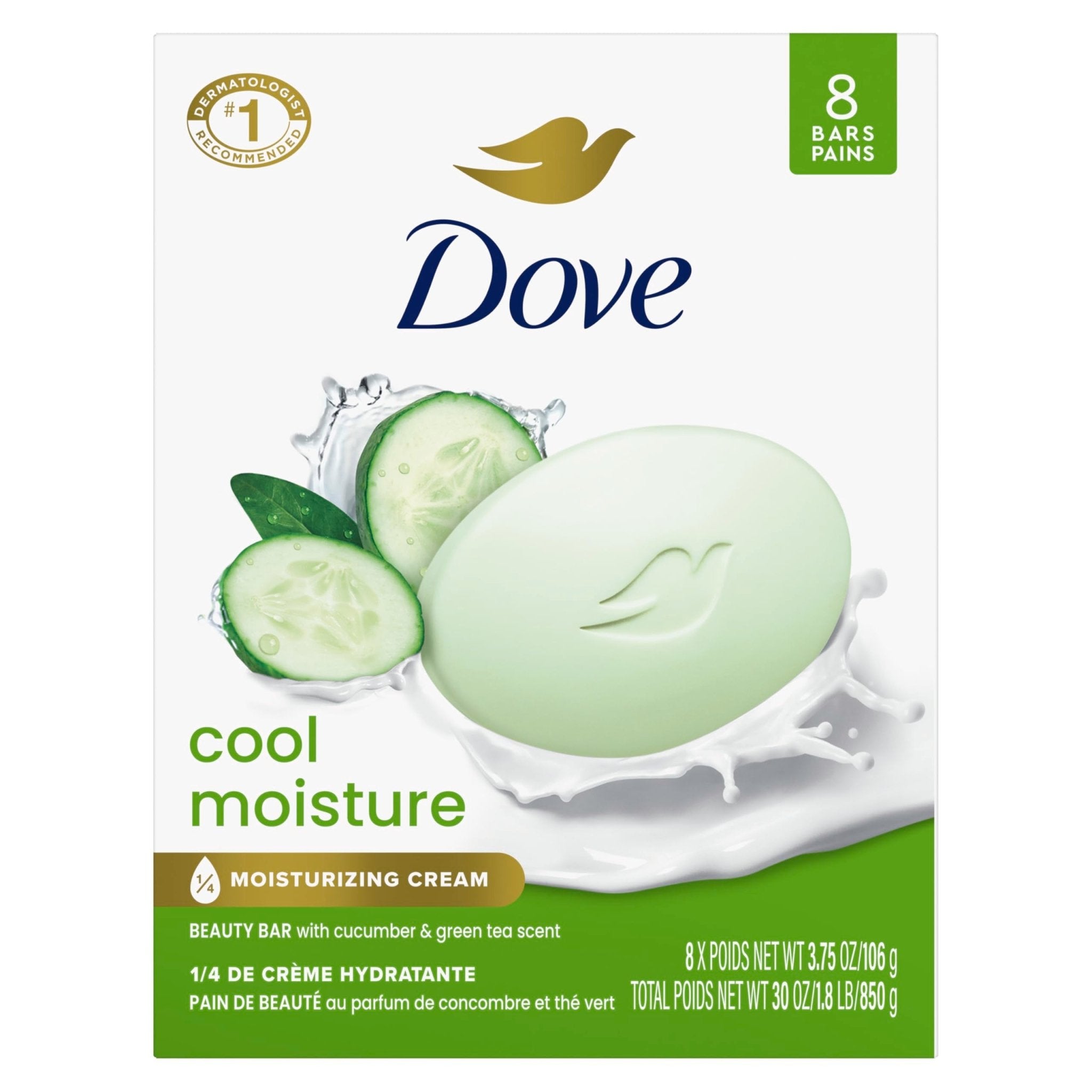 Dove Beauty Bar Soap Shea Butter, 8 Count
