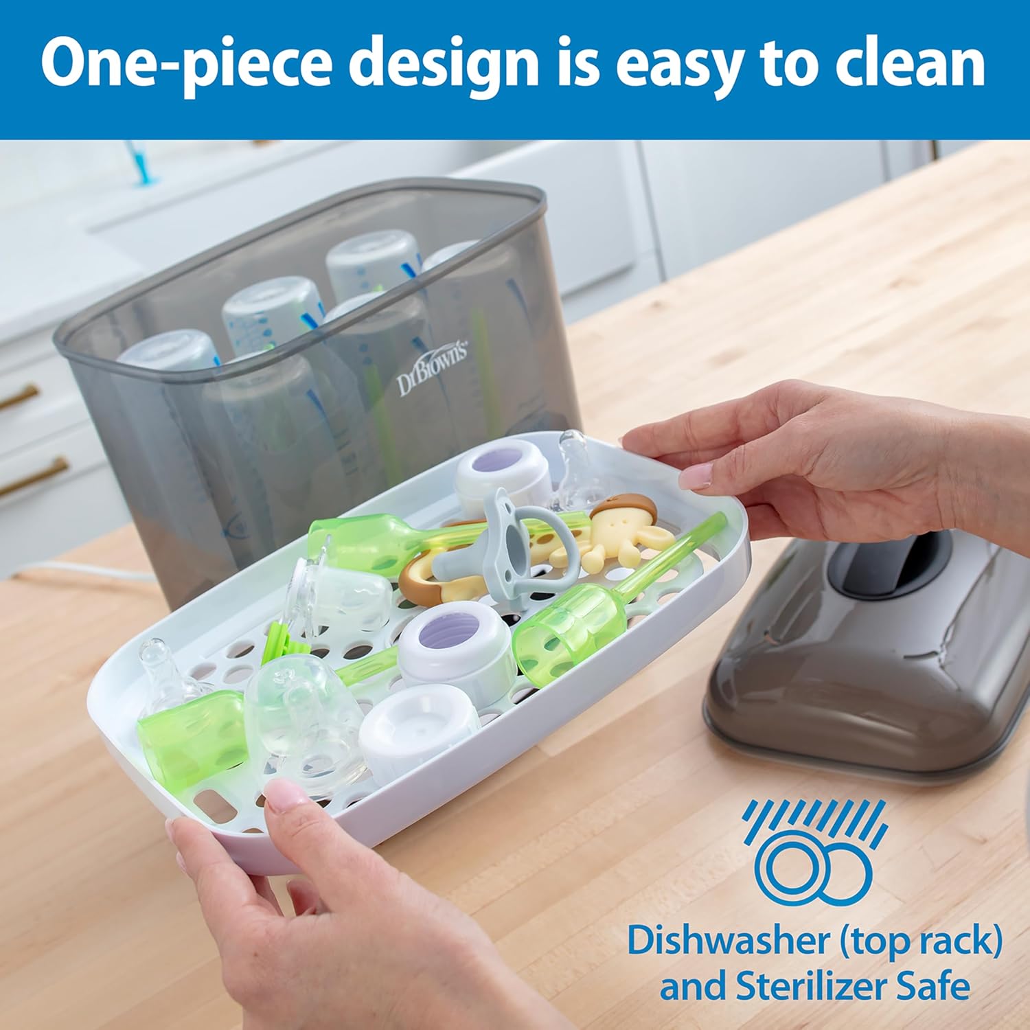 Dr. Brown’s HappyPaci 100% Silicone Pacifier 0-6m, BPA Free, White, Pink, Light Pink 3-Pack