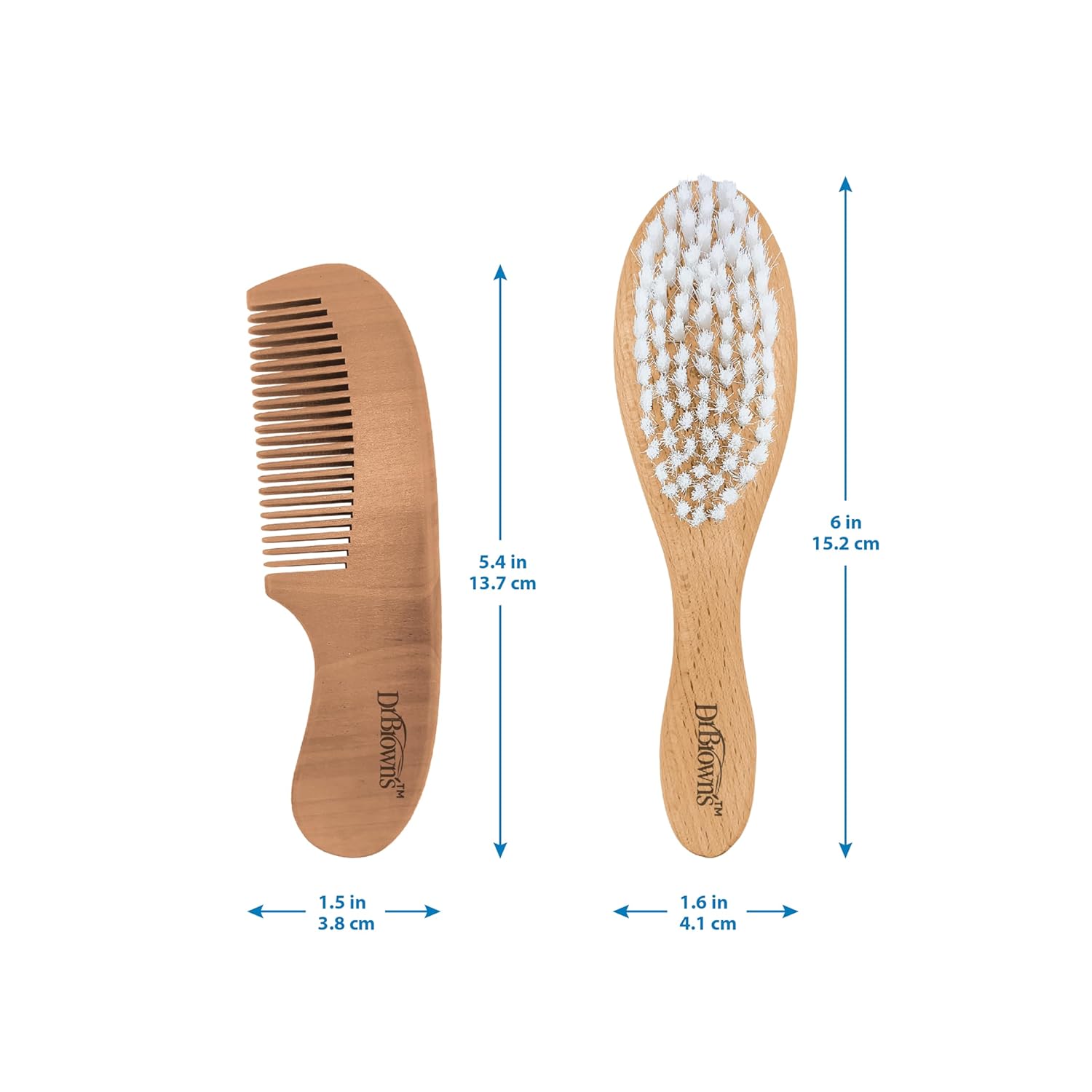Dr. Brown's Soft and Safe Baby Brush + Comb