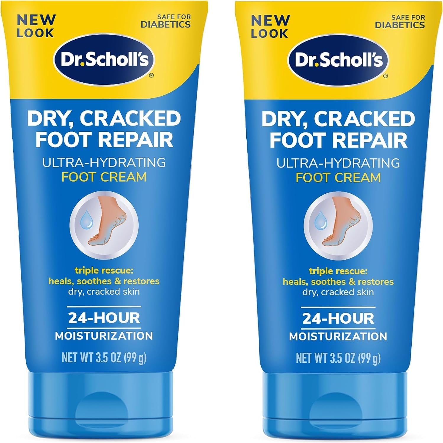 Dr. Scholl's Dry, Cracked Foot Repair Ultra-Hydrating Foot Cream Moisturizer, 3.5 oz, Skin Care Foot Lotion with 25% Urea for Dry Cracked Feet, Heals and Moisturizes for Healthy Feet
