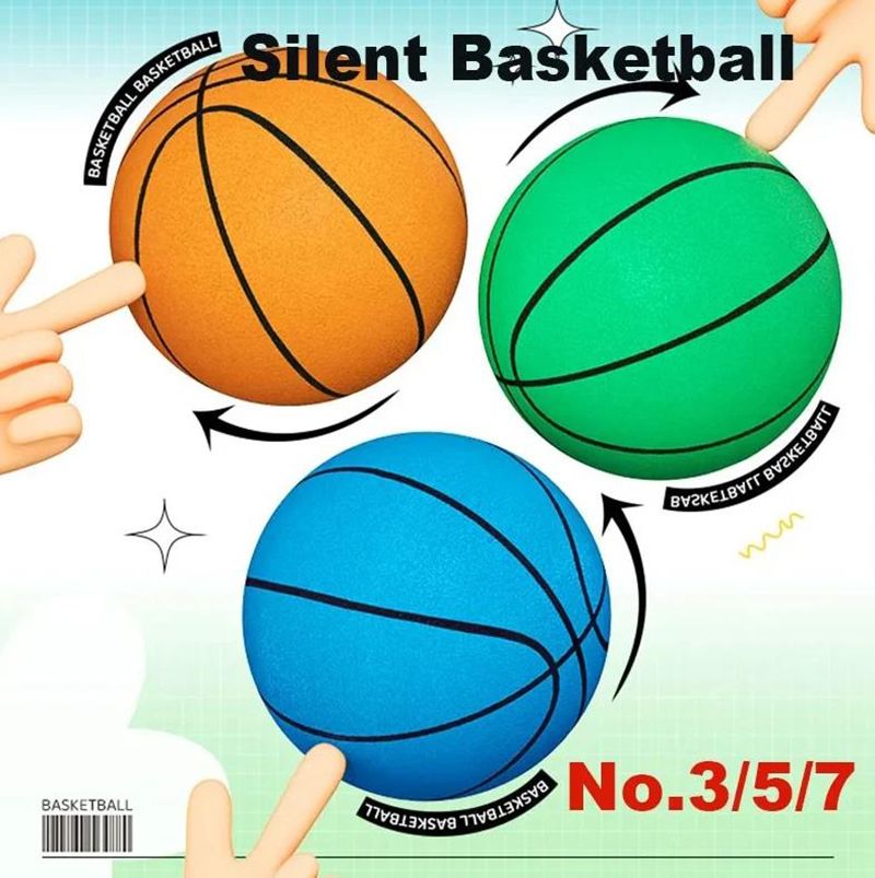 Silent Basketball, Indoor Training Ball Uncoated High Density Foam Ball
