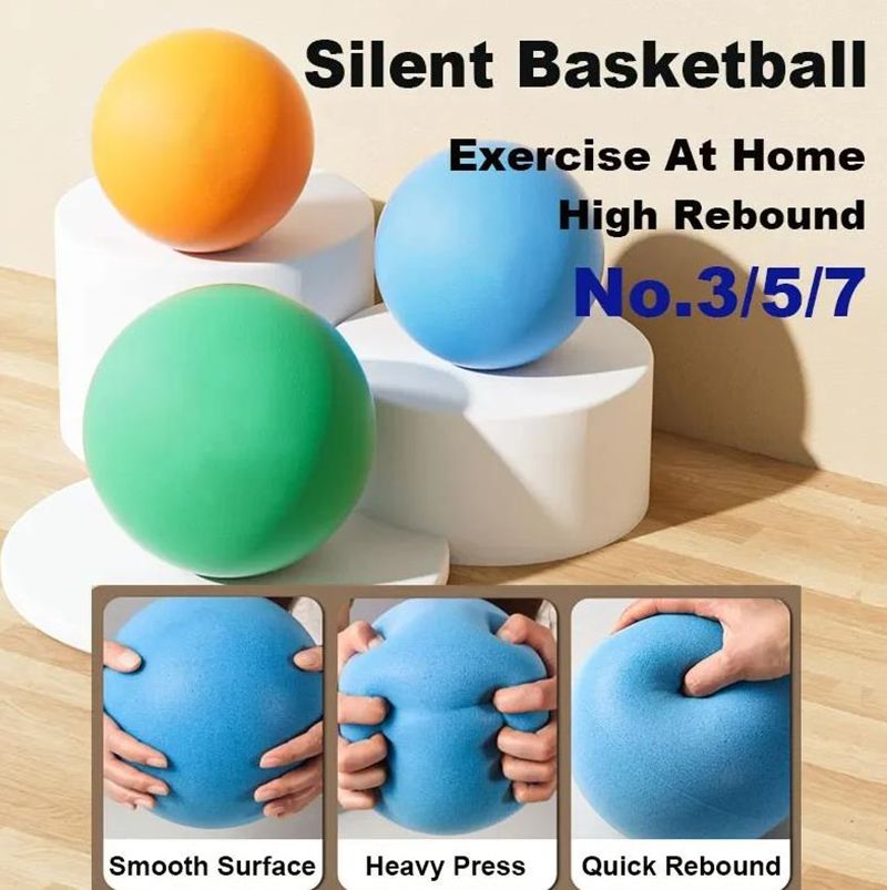 Silent Basketball, Indoor Training Ball Uncoated High Density Foam Ball