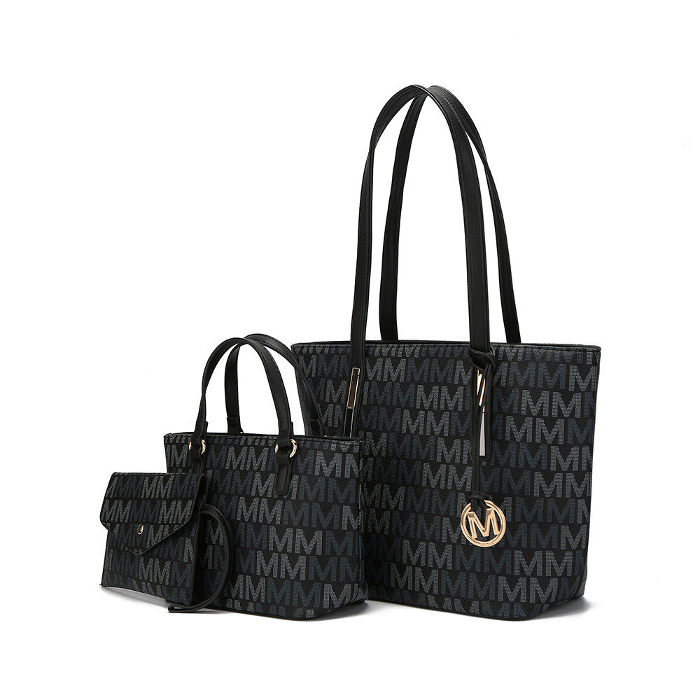 MKF Collection Aylet M Tote with Mini Handbag and Wristlet Pouch by Mia Made of high-quality vegan leather