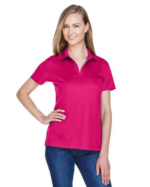 CrownLux Performance™ Ladies' Plaited Polo - GRAPHITE - XS