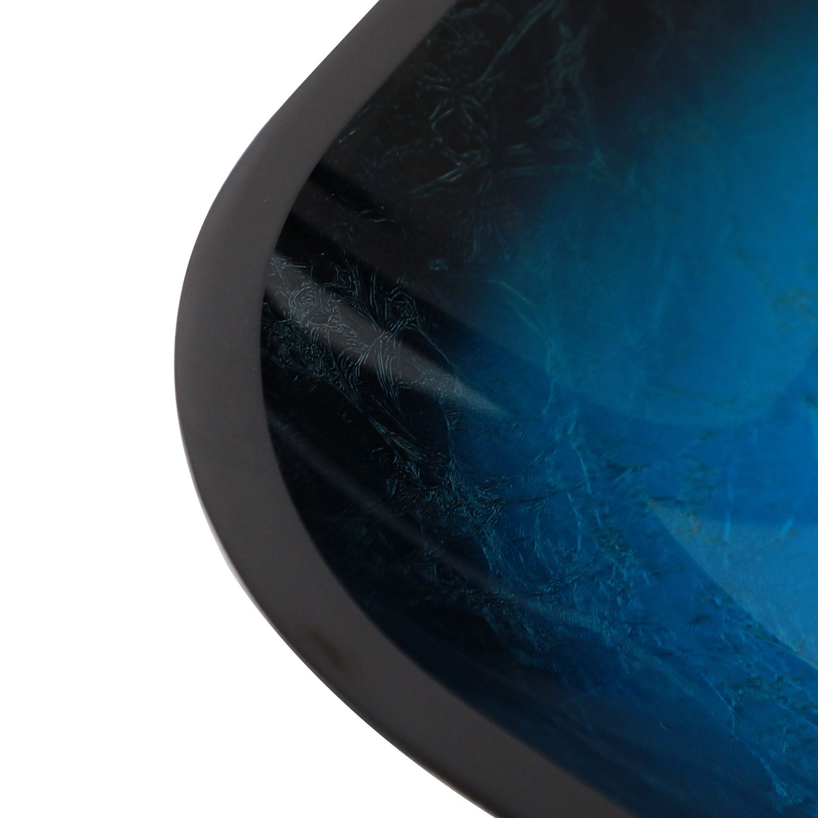 Above Counter Artistic Tempered Glass Bathroom Sink Transparent Counter Top Bathroom Single Bowl Vessel Basin