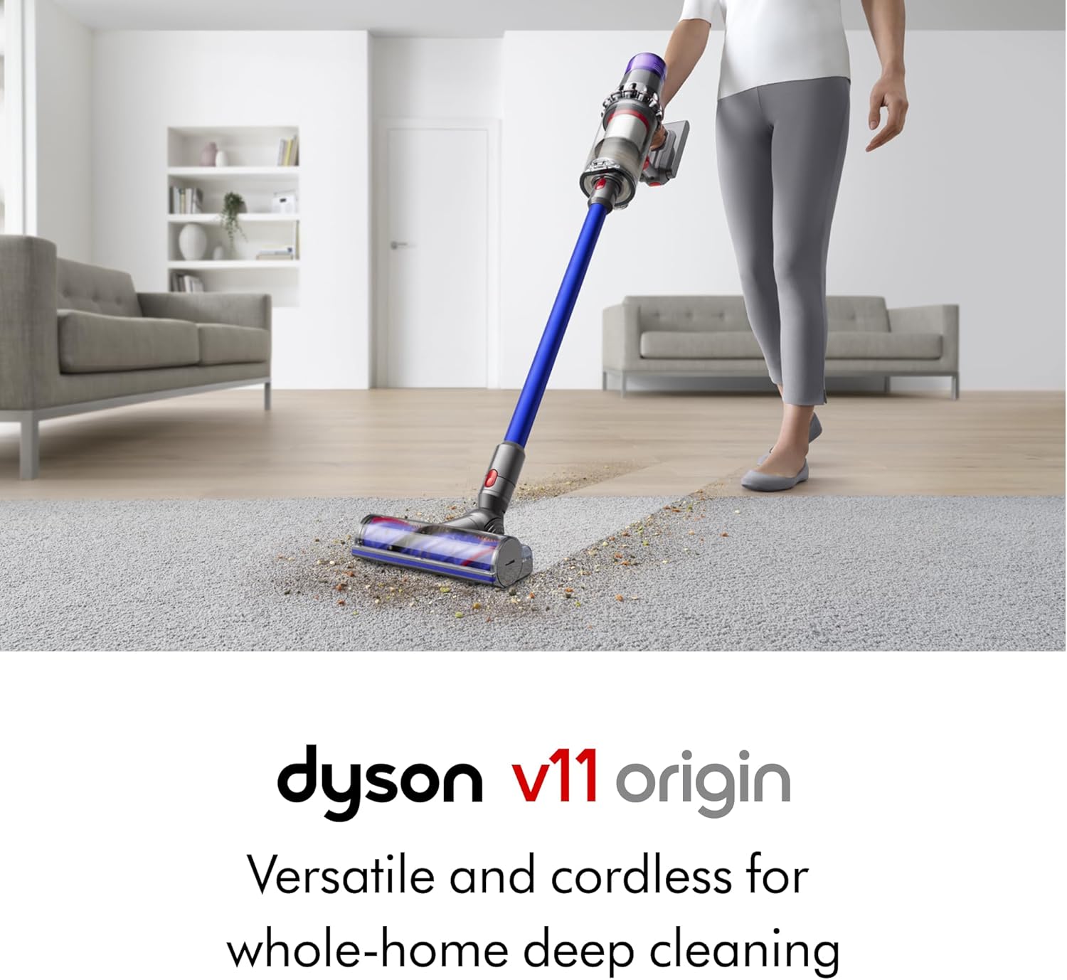 Dyson V11 Origin Cordless Vacuum, Nickel/Blue