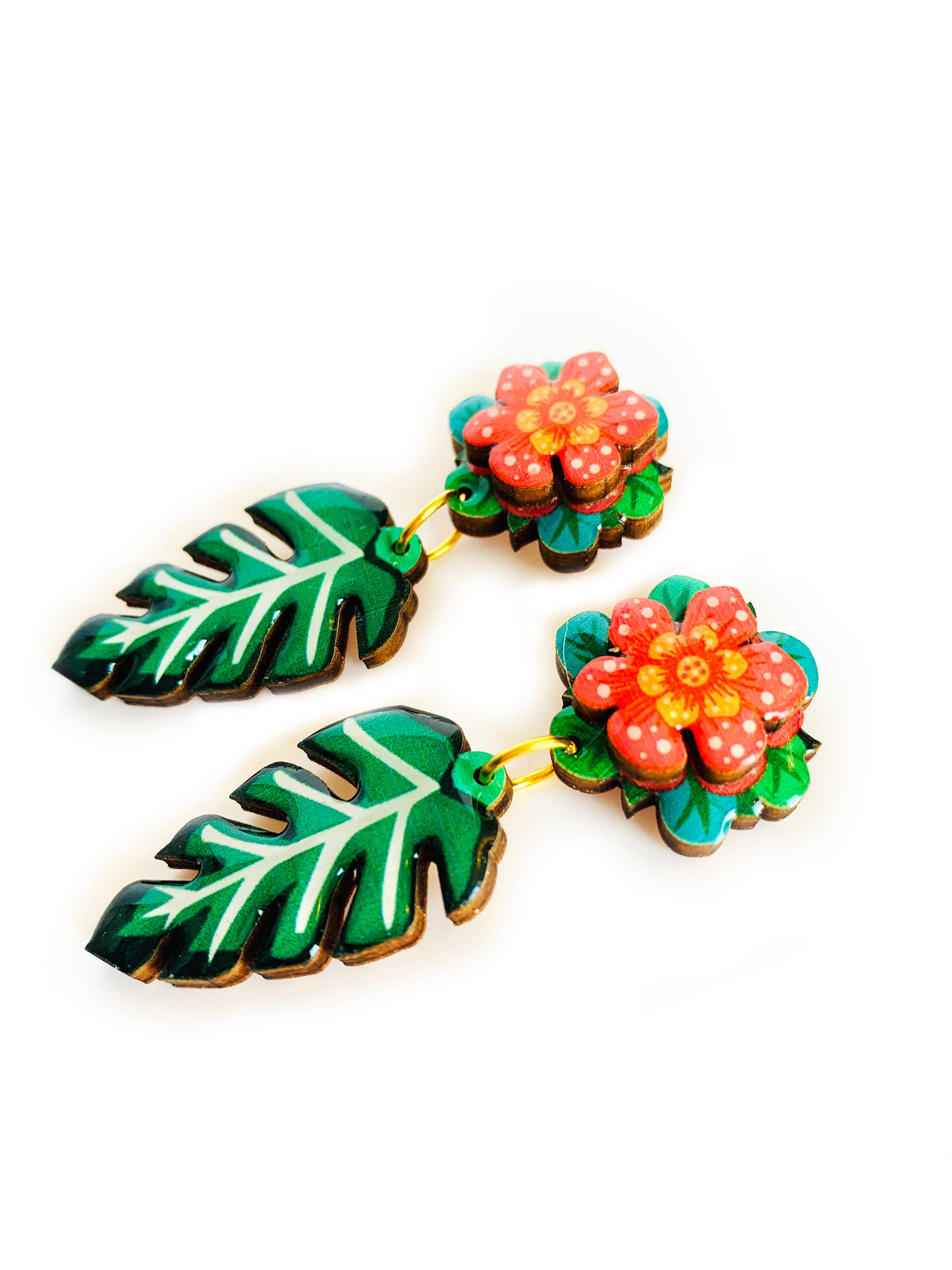 Tropical Flower Earrings by Rosie Rose Parker