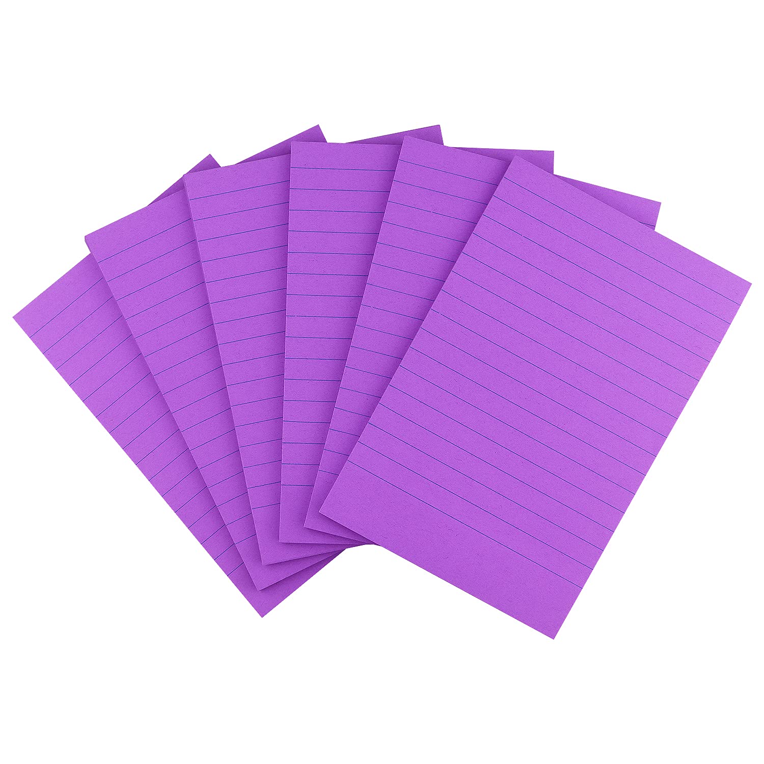 Early Buy 6 Pads Lined Sticky Notes with Lines 4x6 Self-Stick Notes Bright Color Sticky Notes, 45 Sheets/Pad (Yellow)