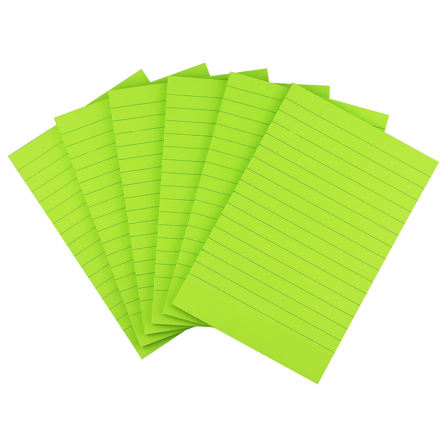 Early Buy 6 Pads Lined Sticky Notes with Lines 4x6 Self-Stick Notes Bright Color Sticky Notes, 45 Sheets/Pad (Yellow)