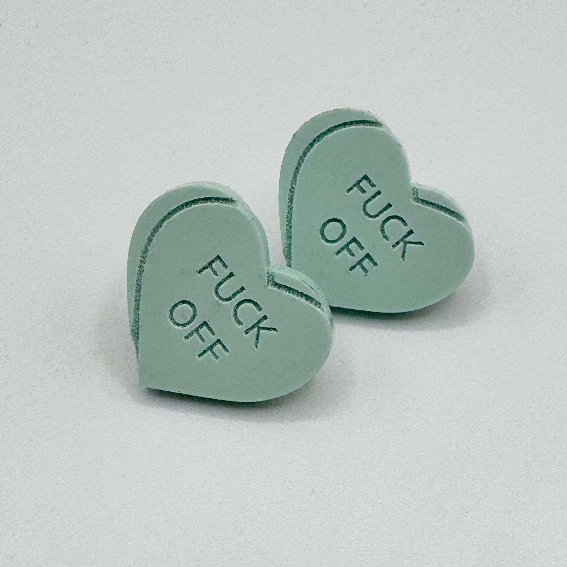 Heart Candy F*CK OFF Studs (Multicolor) by BOBBYK