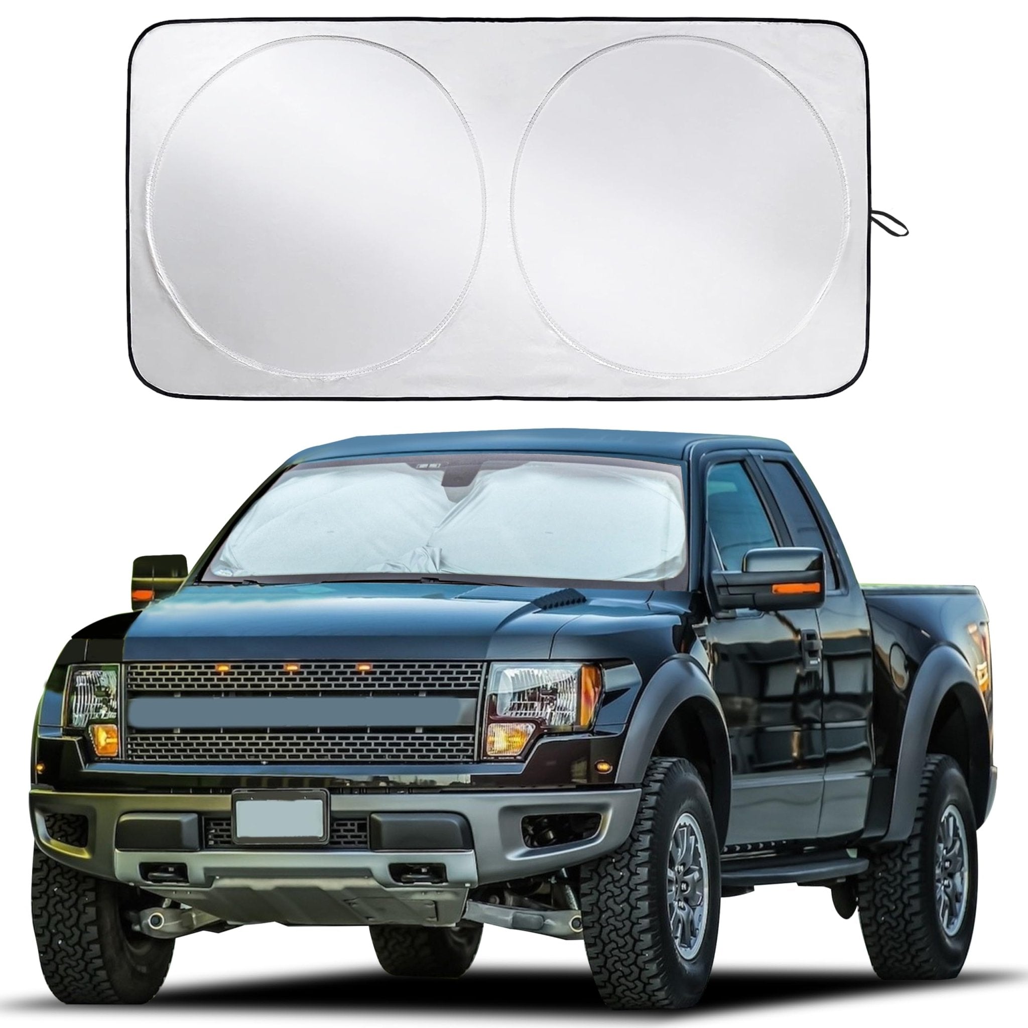 EcoNour Patented Design for Car Windshield Sun Shade | Blocks 99% Heat and Keep Interior Cool | Fits Cars, SUV, Truck | Automotive Sun Screen,Visor and Summer Vehicle Accessories | Medium (64x32)