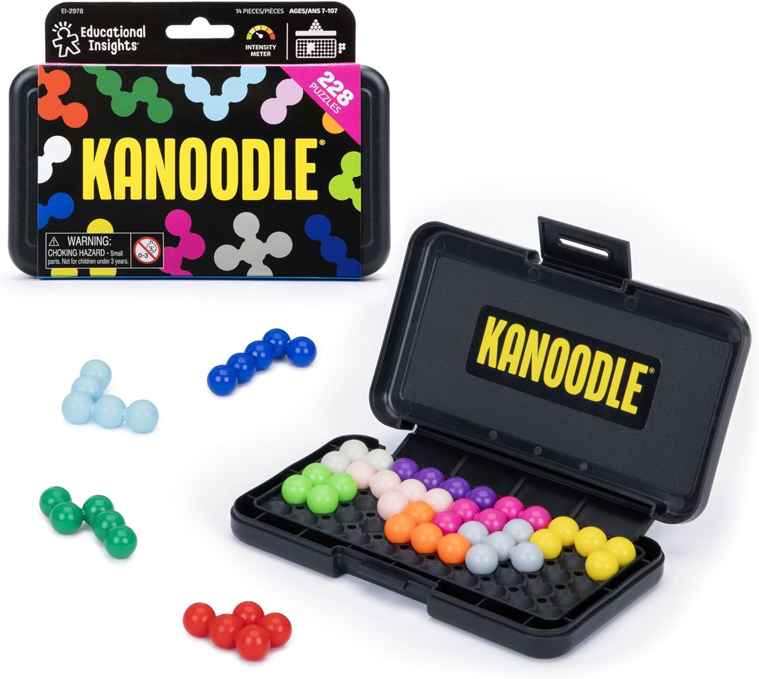 Educational Insights Kanoodle 3D Brain Teaser Puzzle Game, Featuring 200 Challenges, Easter Basket Stuffers for Kids, Gift for Ages 7+