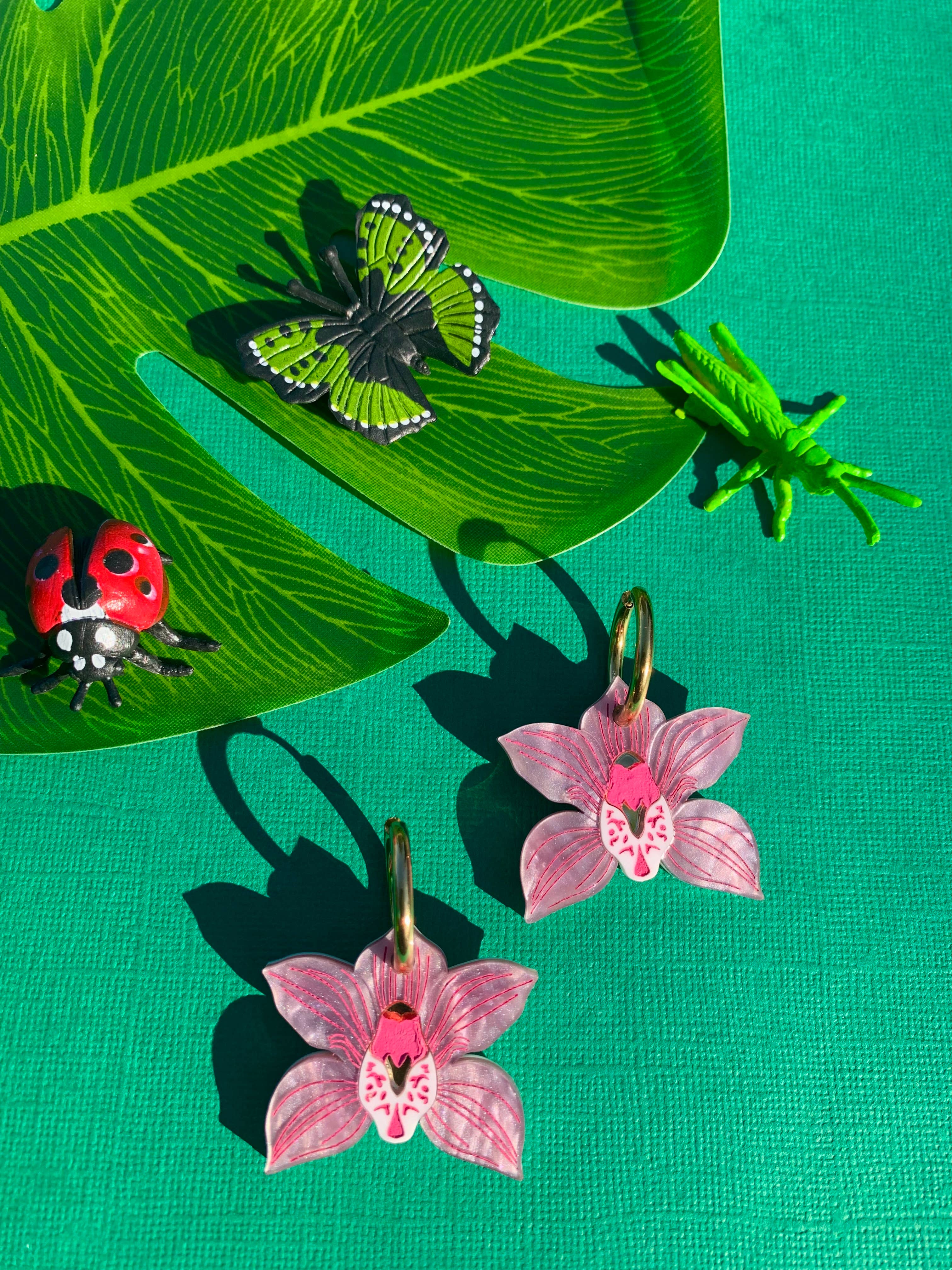 Orchids Acrylic Earrings