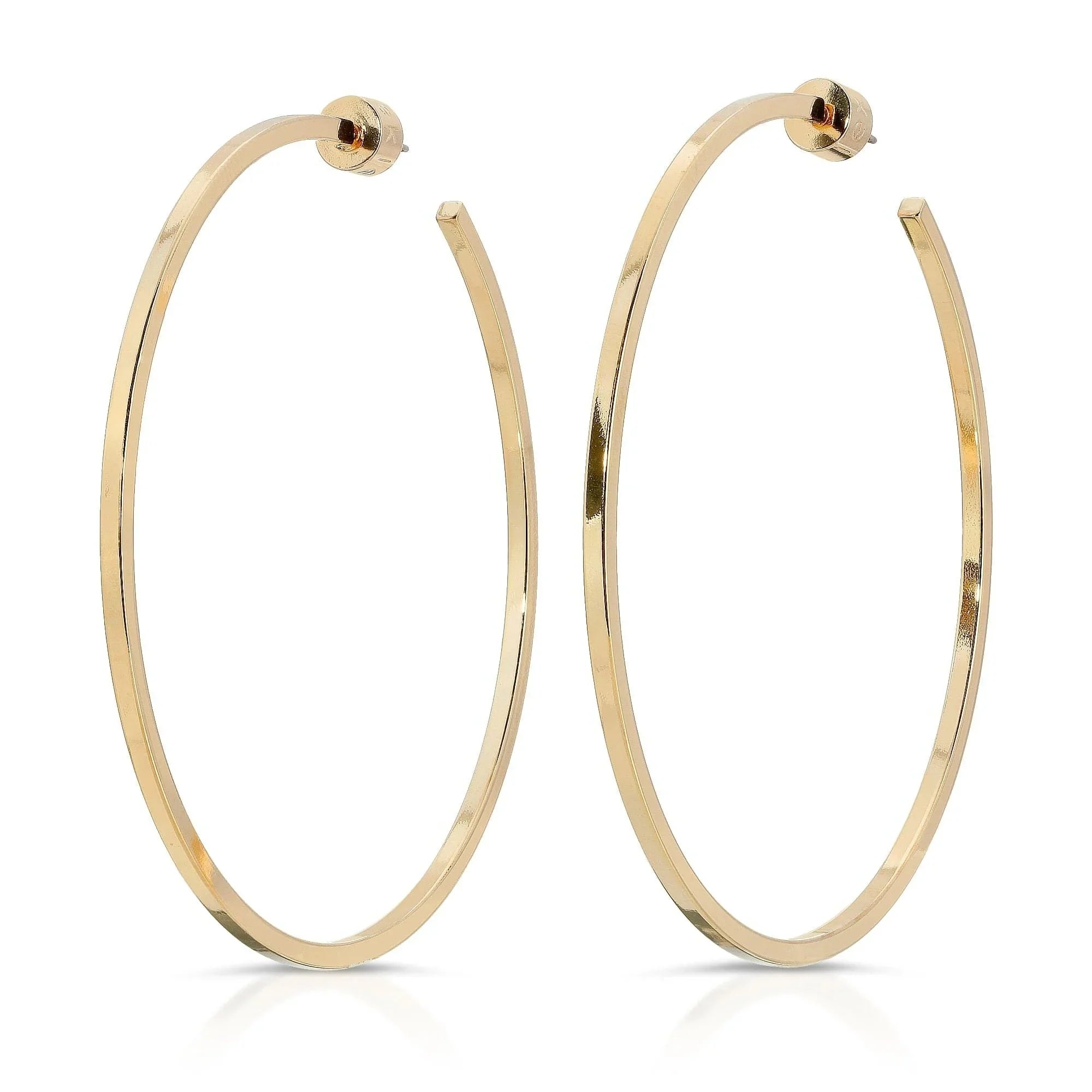 Stylish 2.5-inch Gold Ava Hoops Earrings perfect for everyday or special occasions