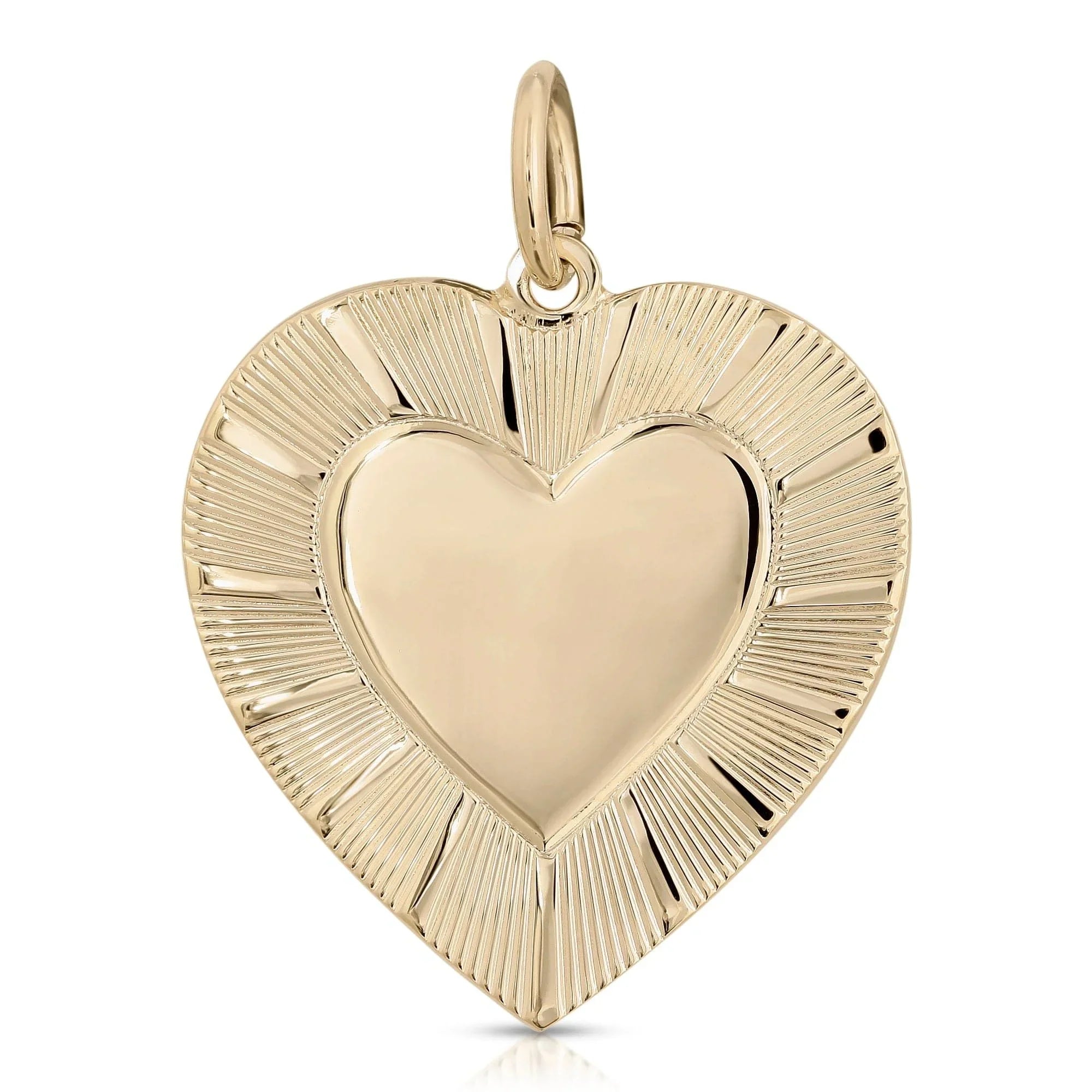 Shiny gold Heart Pendant from the Hildegard Pendant collection