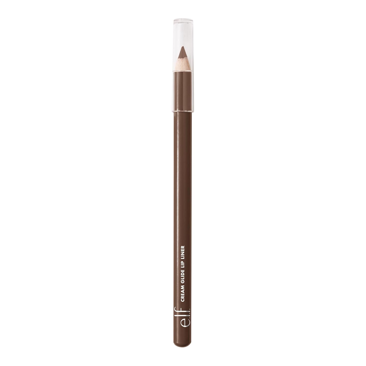 e.l.f. Cream Glide Lip Liner, Highly-Pigmented Pencil For Shaping & Sculpting Lips, Semi-Matte Finish, Vegan & Cruelty-Free, Dark Cocoa