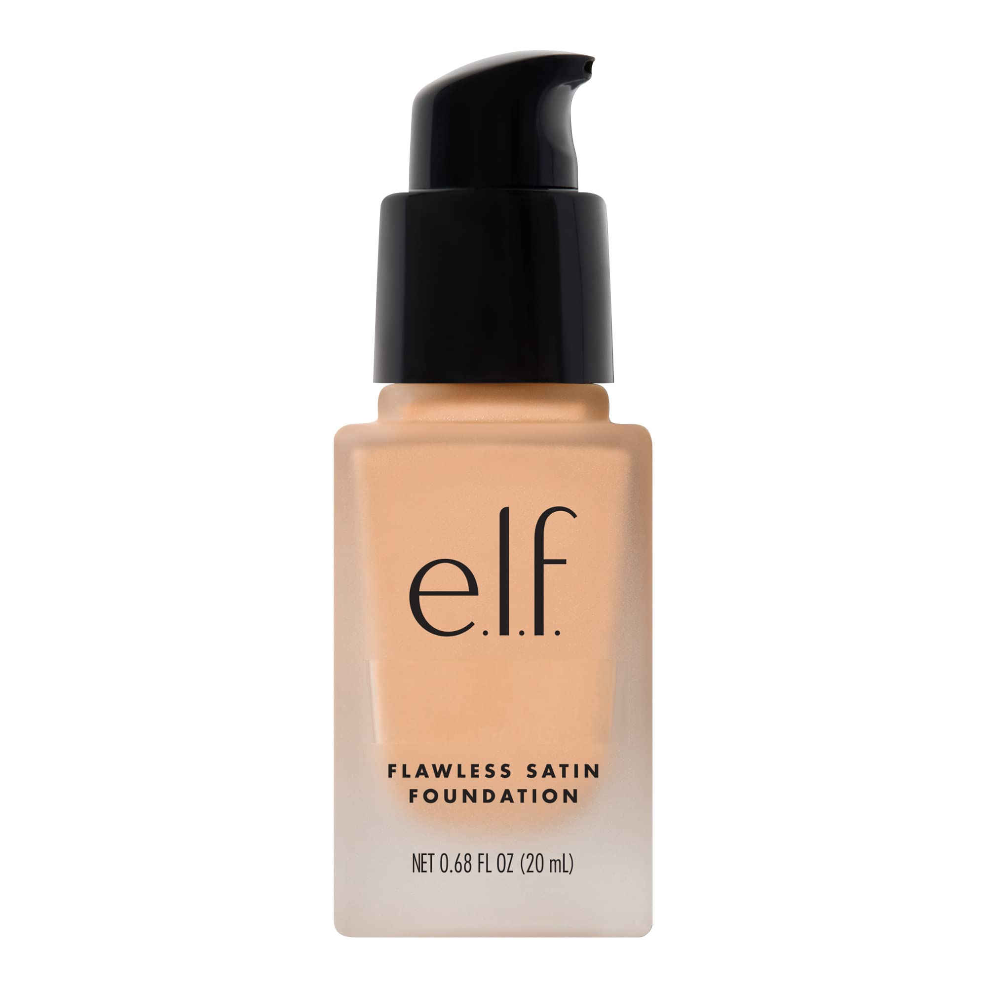 e.l.f. Flawless Satin Foundation, Lightweight & Medium Coverage, Semi-Matte Finish, Vegan & Cruelty-Free, Pearl, 0.68 Fl Oz (20mL)