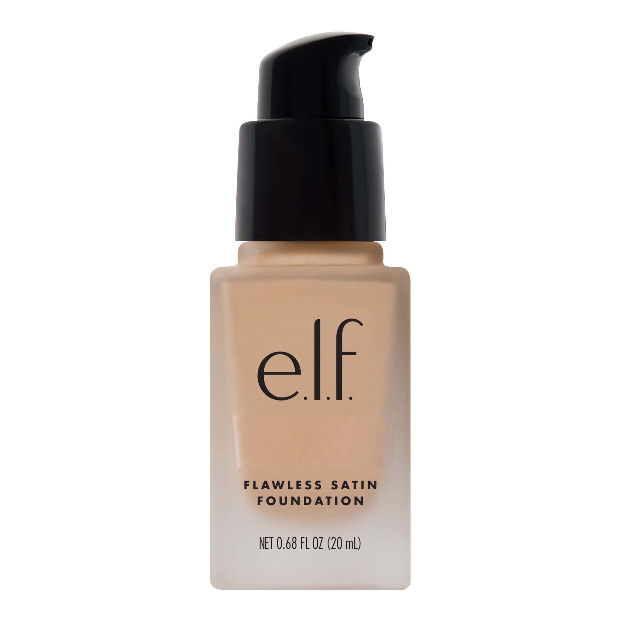 e.l.f. Flawless Satin Foundation, Lightweight & Medium Coverage, Semi-Matte Finish, Vegan & Cruelty-Free, Pearl, 0.68 Fl Oz (20mL)