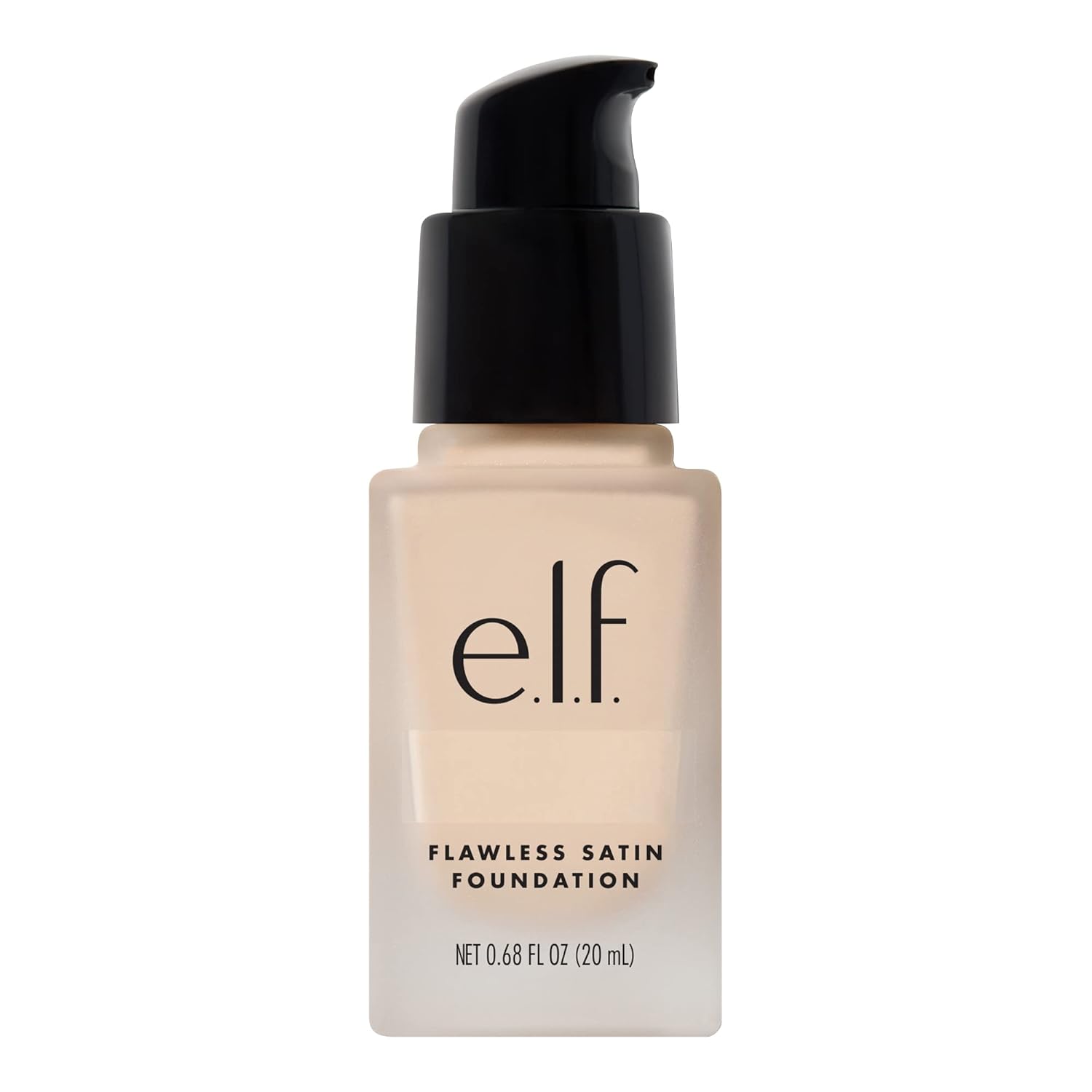 e.l.f. Flawless Satin Foundation, Lightweight & Medium Coverage, Semi-Matte Finish, Vegan & Cruelty-Free, Pearl, 0.68 Fl Oz (20mL)
