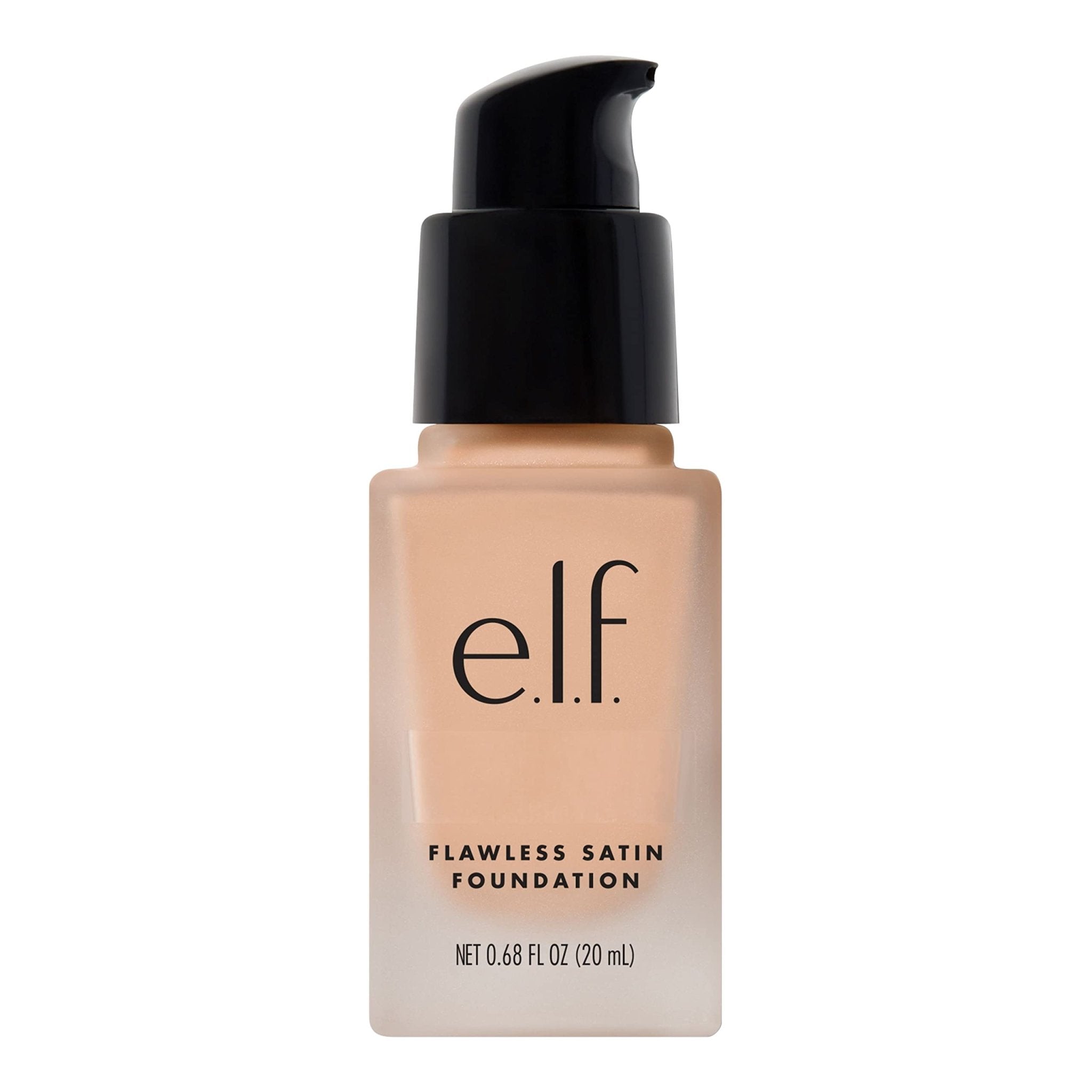 e.l.f. Flawless Satin Foundation, Lightweight & Medium Coverage, Semi-Matte Finish, Vegan & Cruelty-Free, Pearl, 0.68 Fl Oz (20mL)