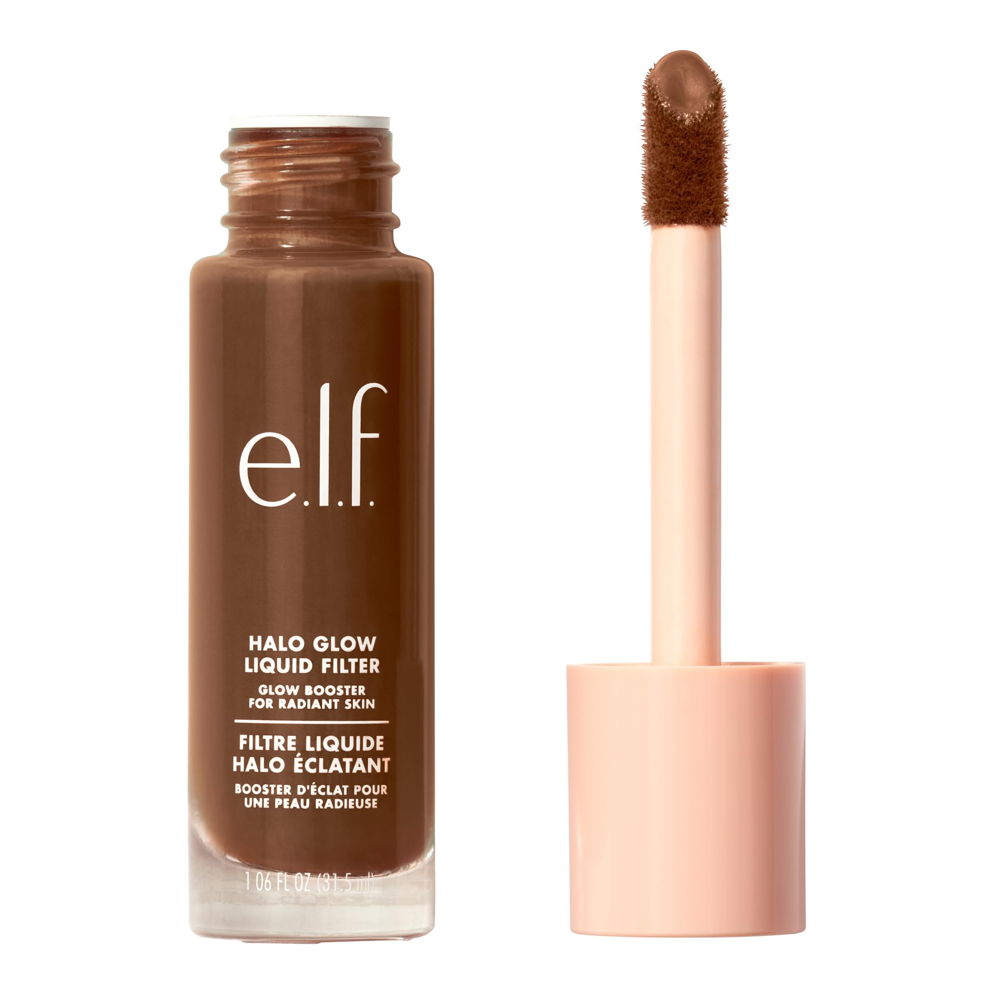 e.l.f. Halo Glow Liquid Filter, Complexion Booster For A Glowing, Soft-Focus Look, Infused With Hyaluronic Acid, Vegan & Cruelty-Free, 3 Light/Medium